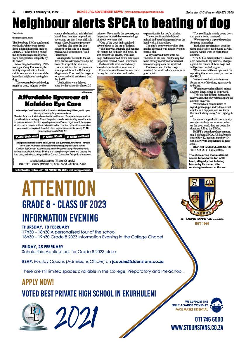Boksburg Advertiser 11 February 2022 page 4