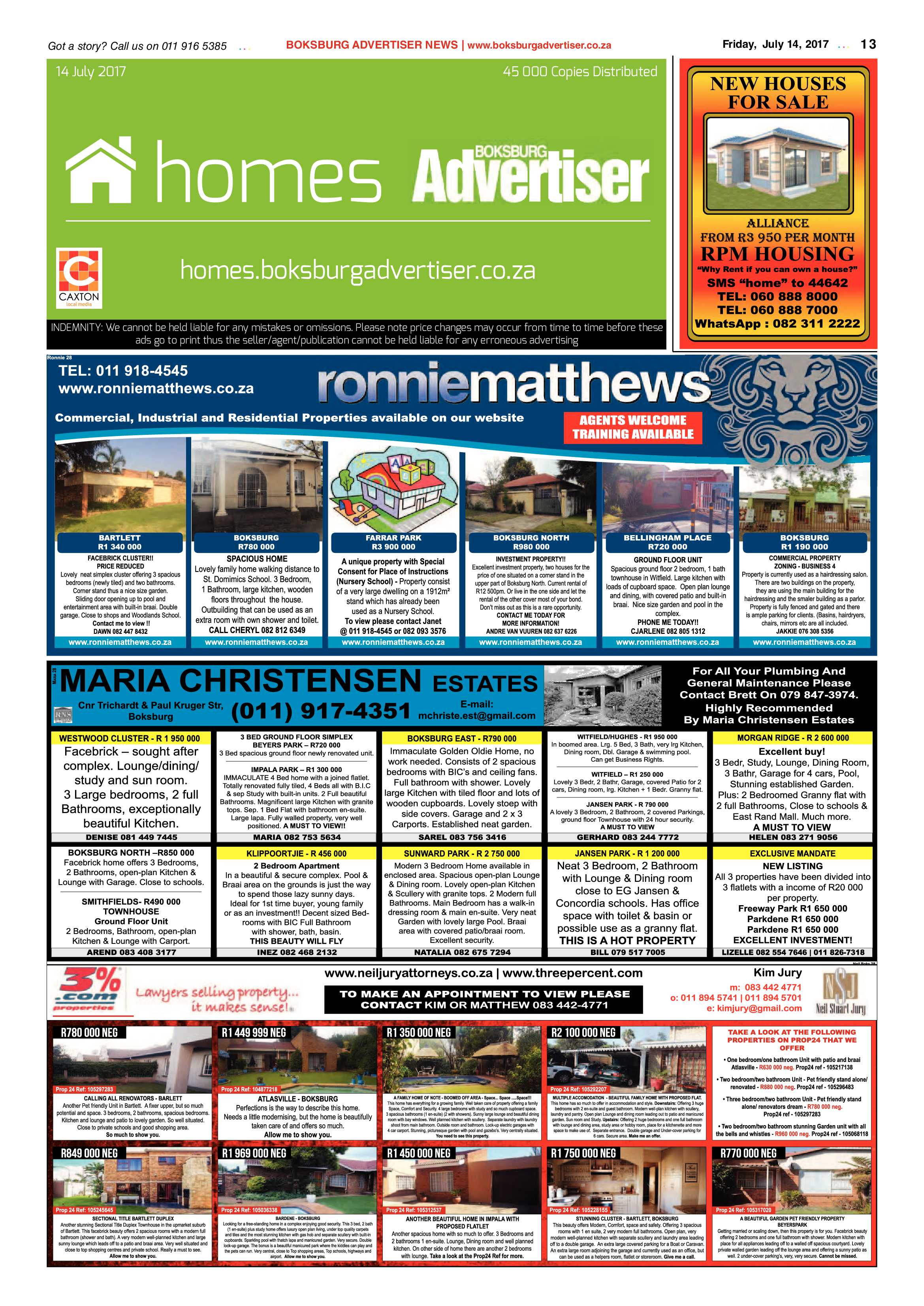 Boksburg Advertiser 11 July 2017 page 13