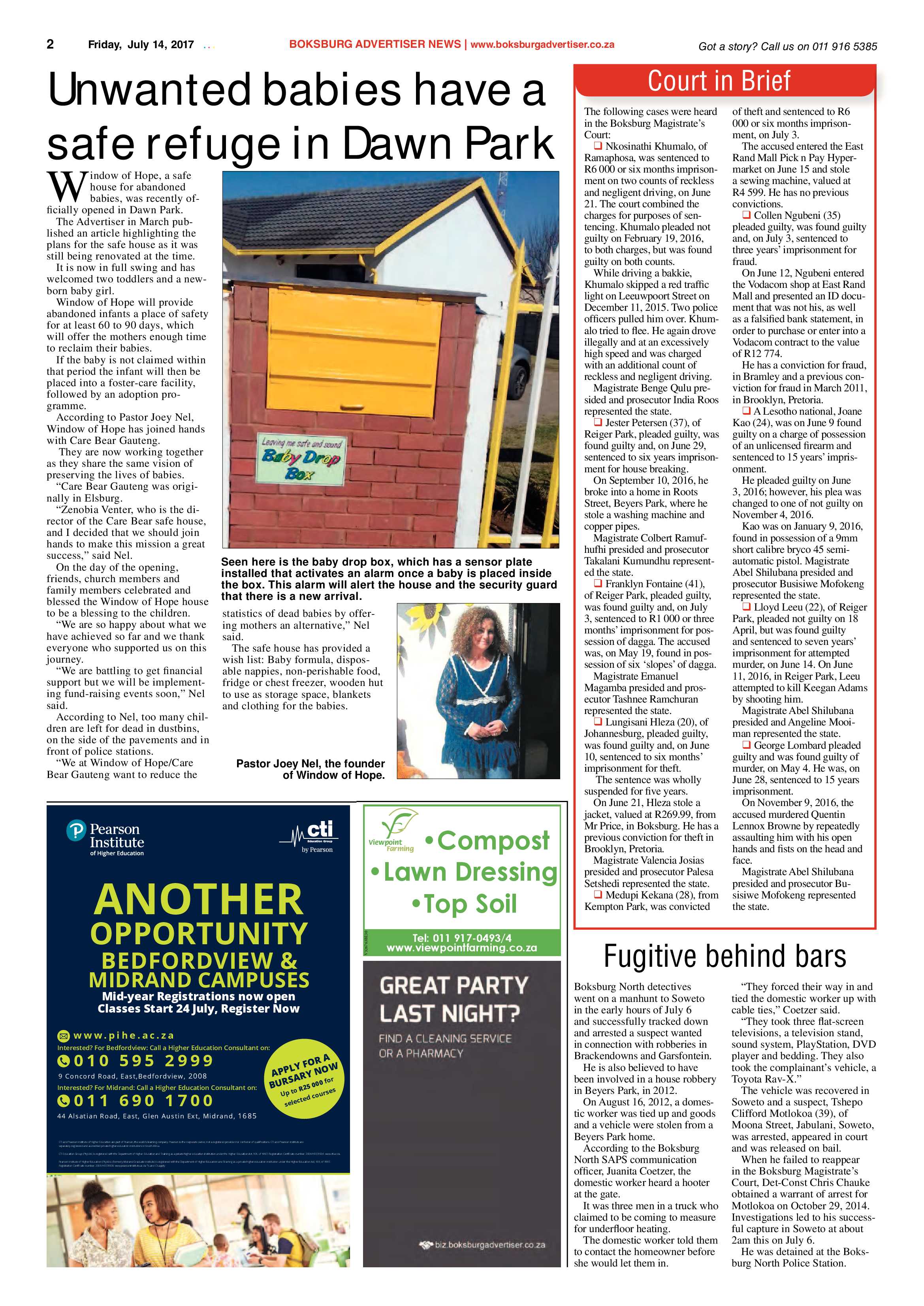 Boksburg Advertiser 11 July 2017 page 2