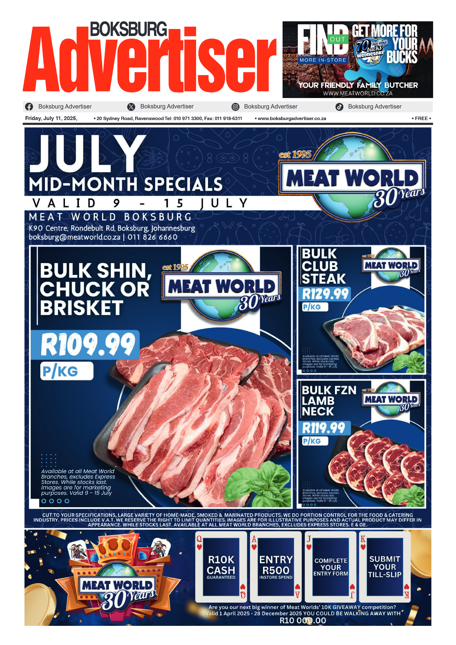 Boksburg Advertiser 11 July 2025 page 1