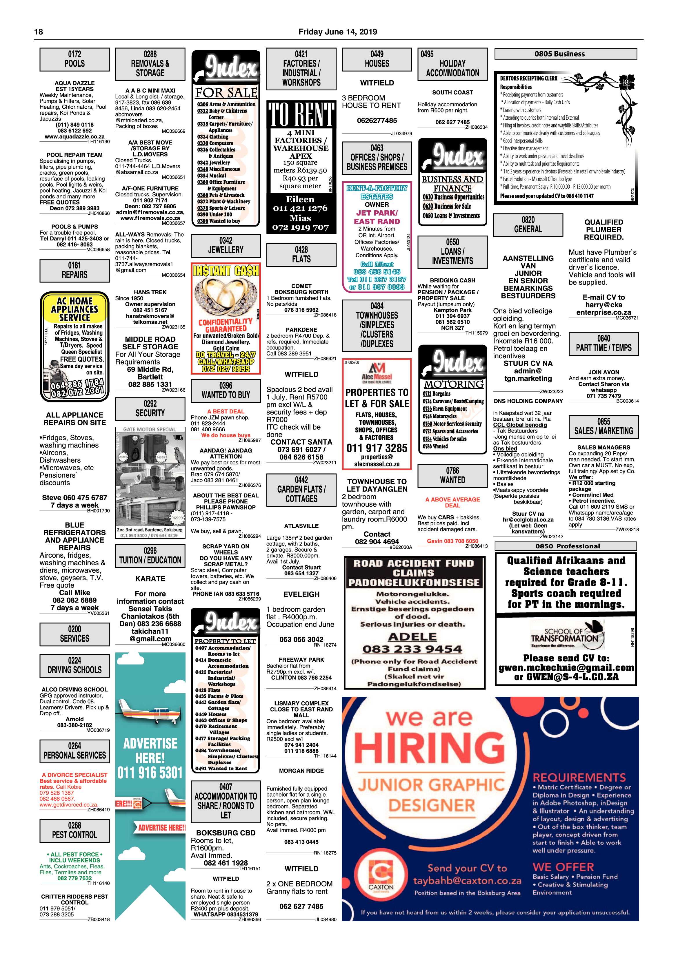 Boksburg Advertiser 11 June 2019 page 18