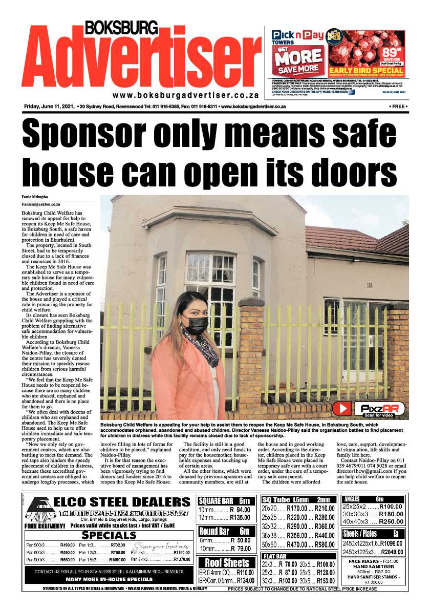 Boksburg Advertiser 11 June 2021 page 1