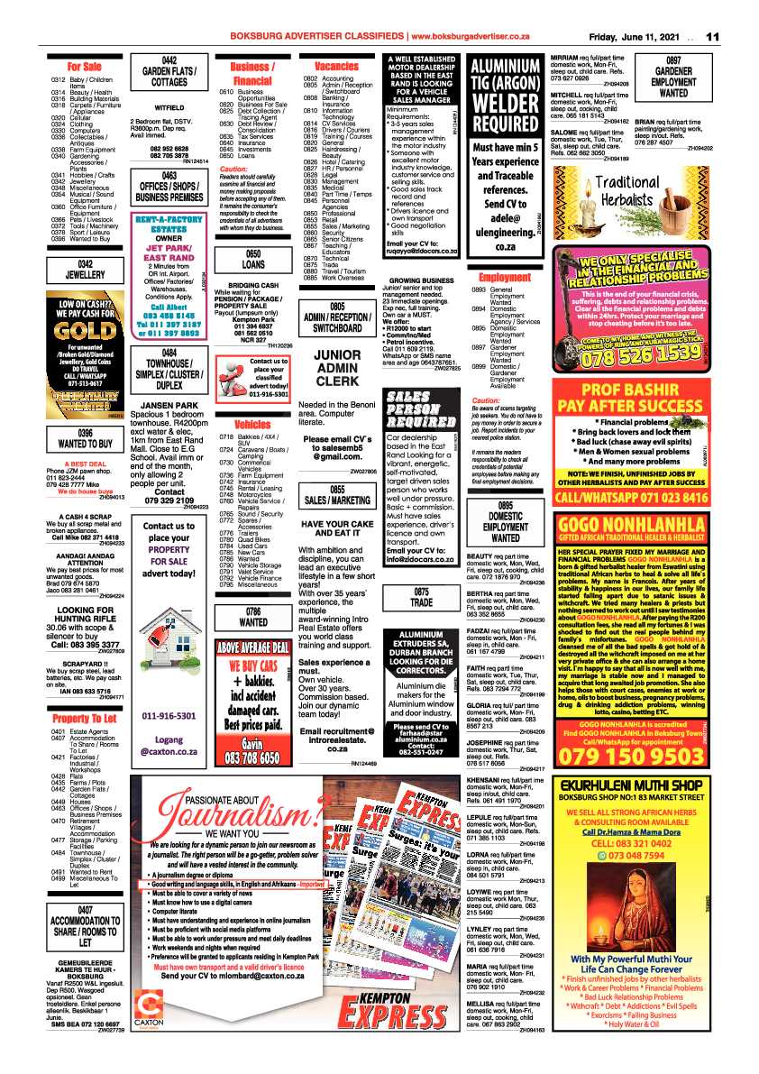 Boksburg Advertiser 11 June 2021 page 11
