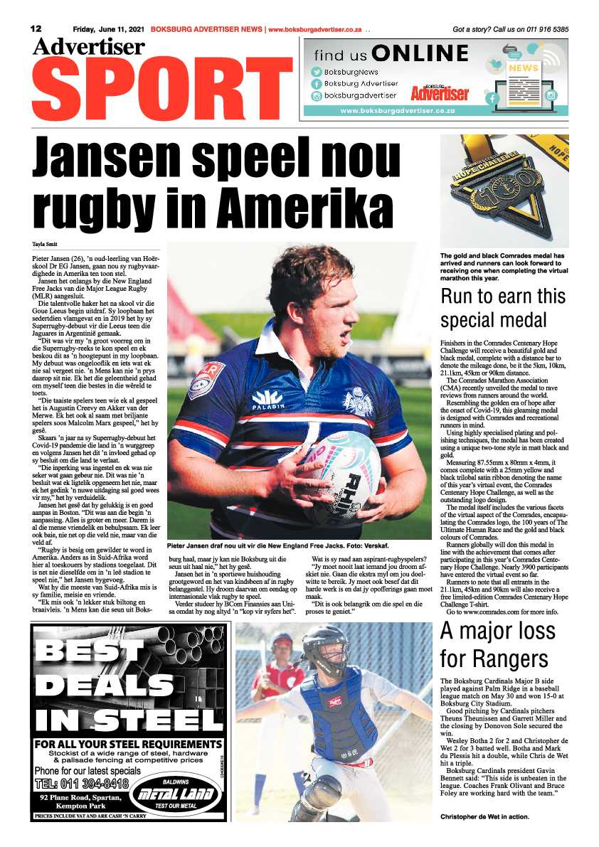 Boksburg Advertiser 11 June 2021 page 12