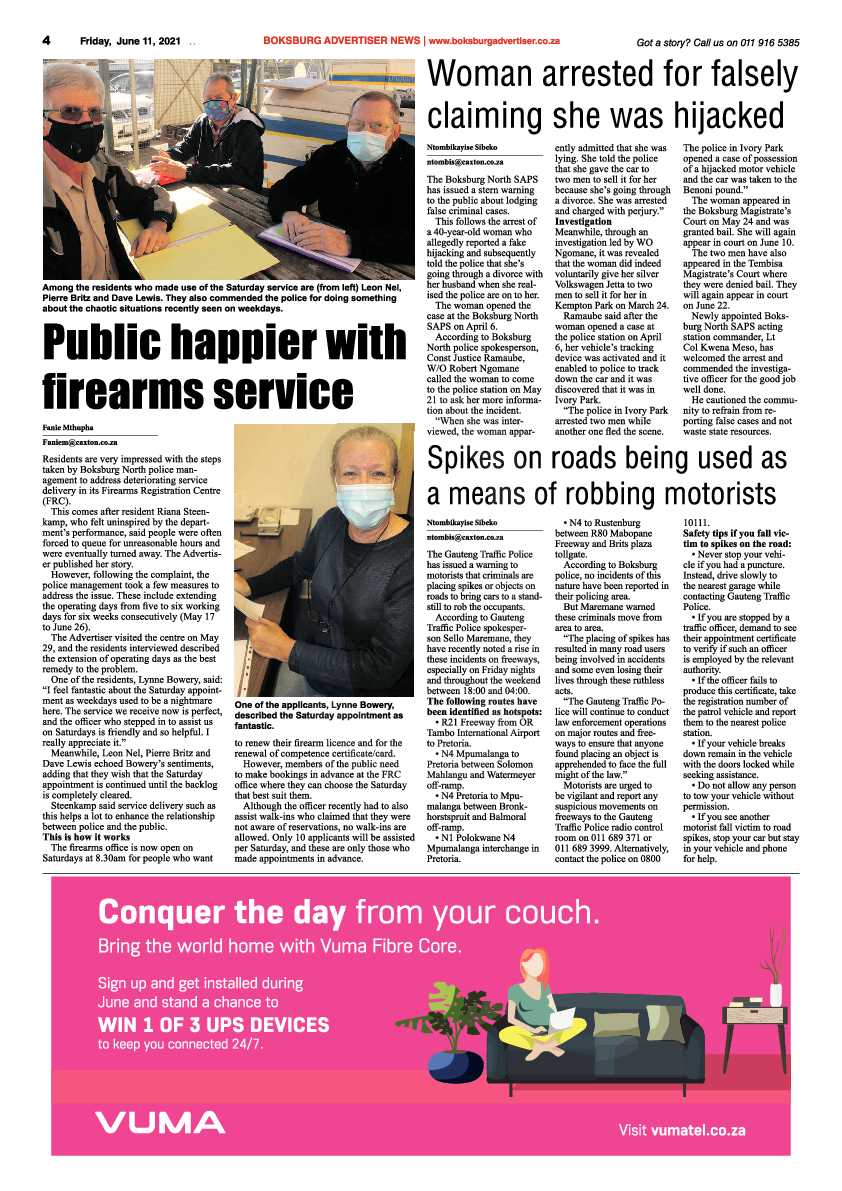 Boksburg Advertiser 11 June 2021 page 4