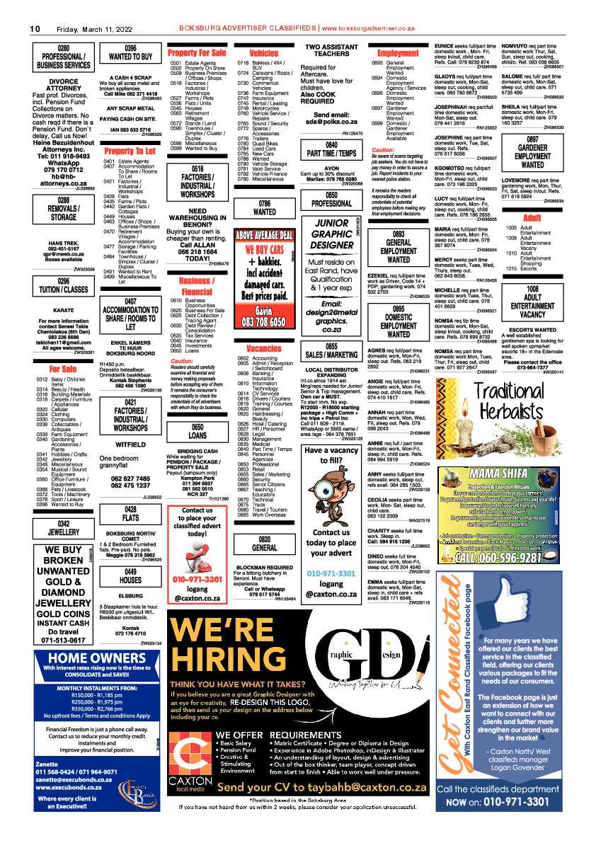 Boksburg Advertiser 11 March 2022 page 10