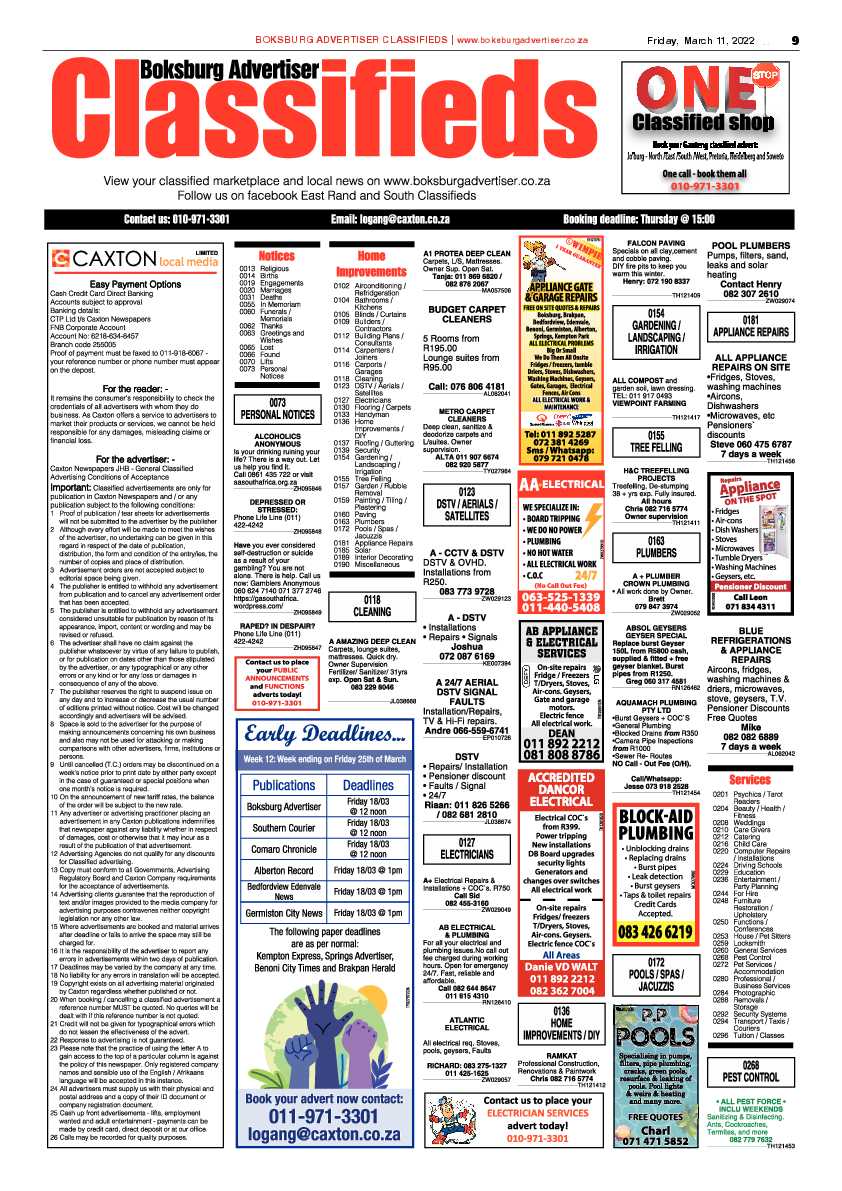 Boksburg Advertiser 11 March 2022 page 9