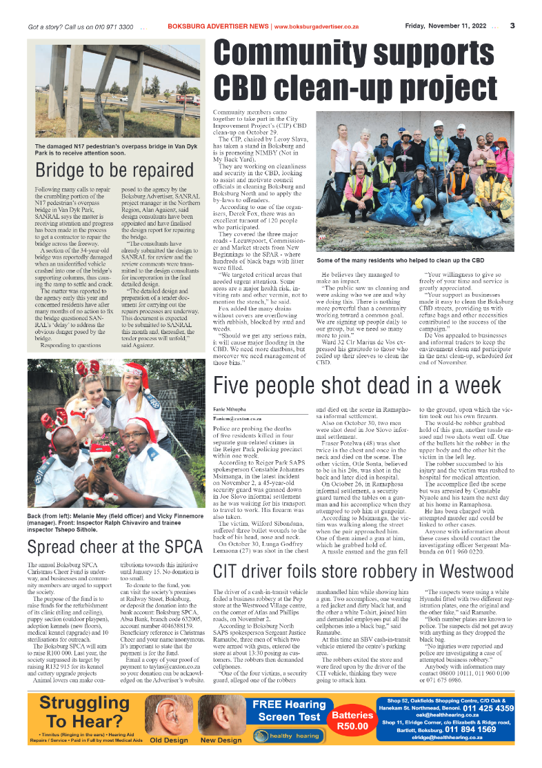 Boksburg Advertiser 11 Nov 2022 page 3