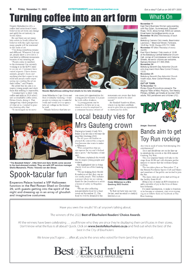 Boksburg Advertiser 11 Nov 2022 page 6