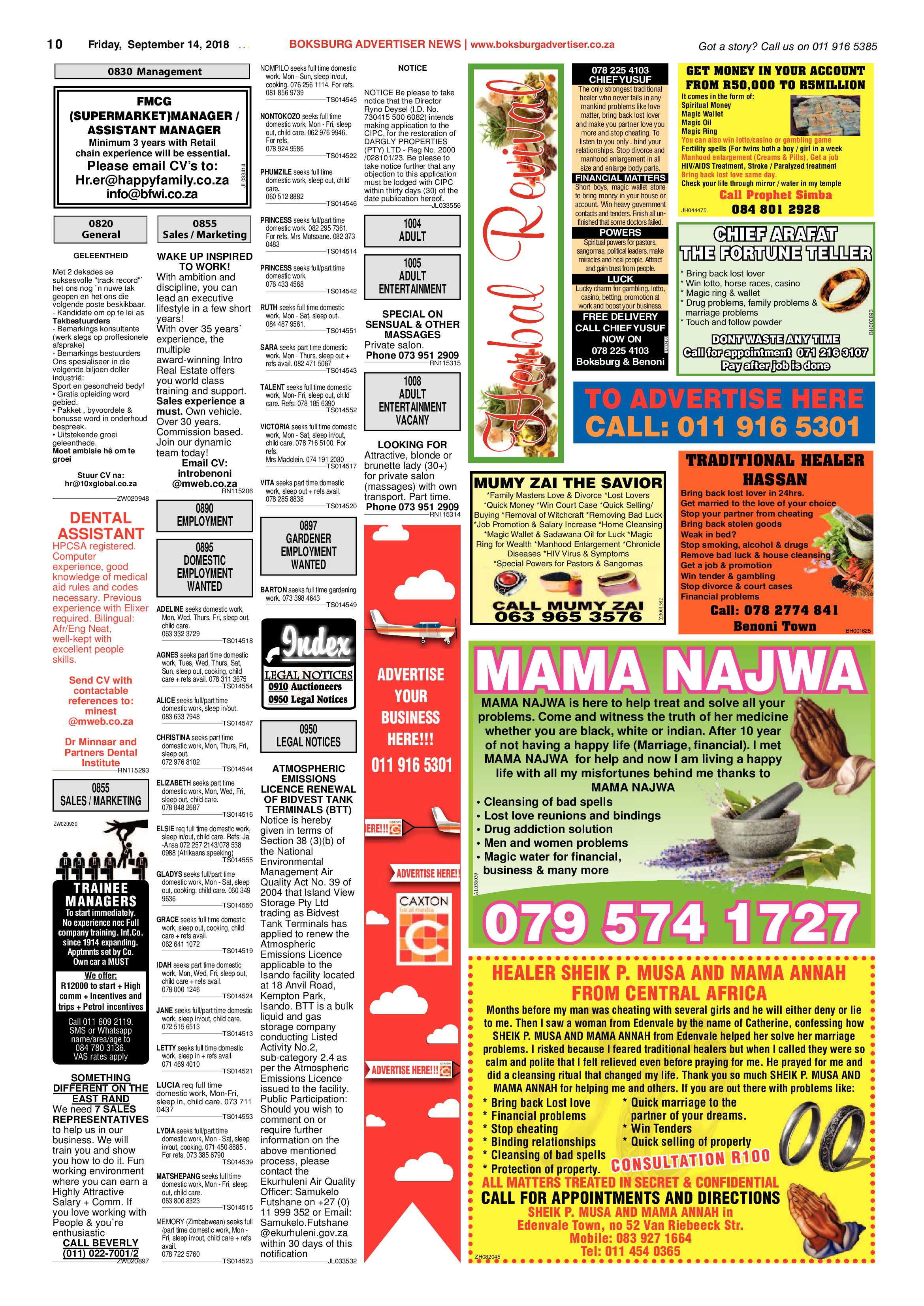 Boksburg Advertiser 11 September 2018 page 10