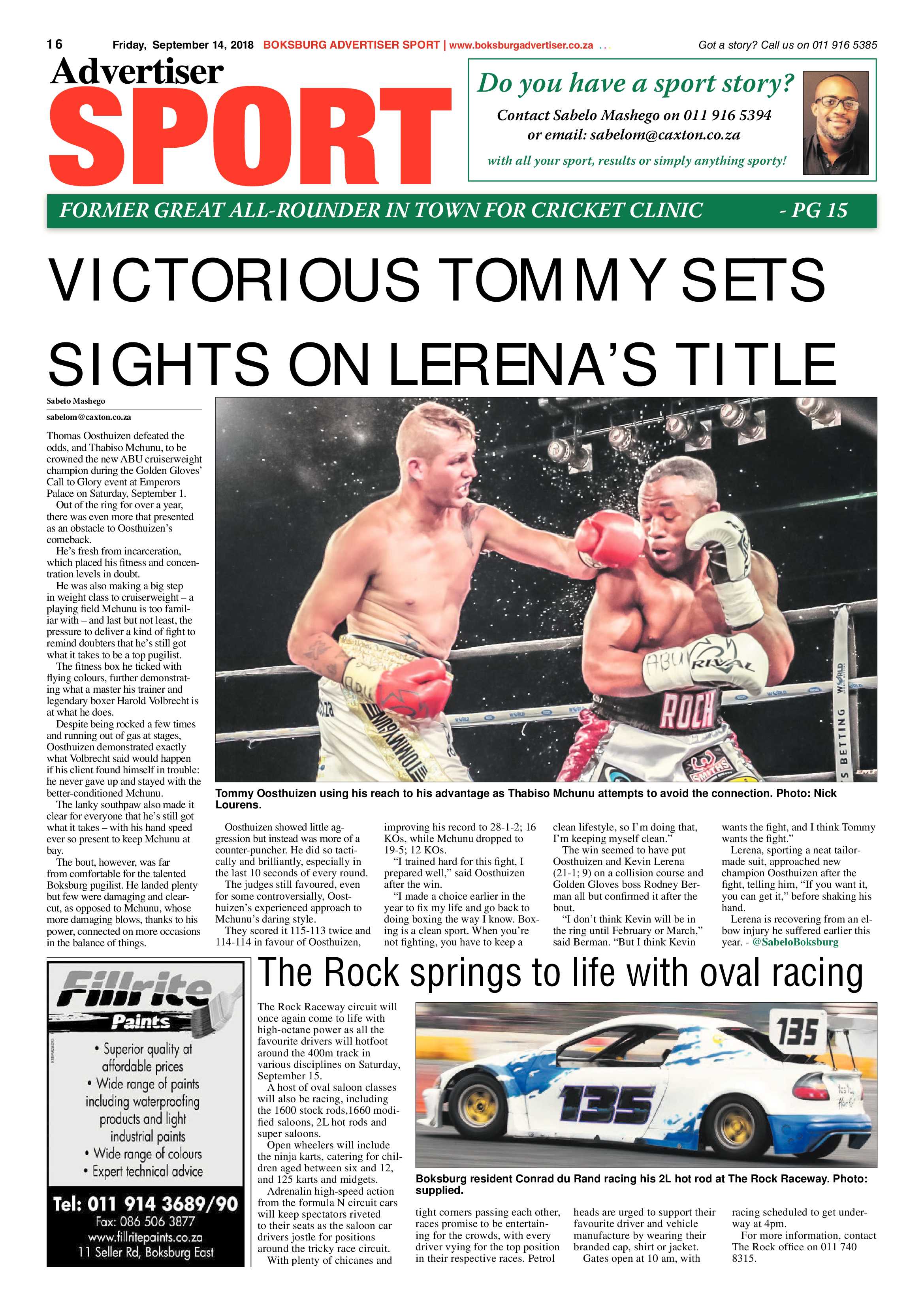 Boksburg Advertiser 11 September 2018 page 16