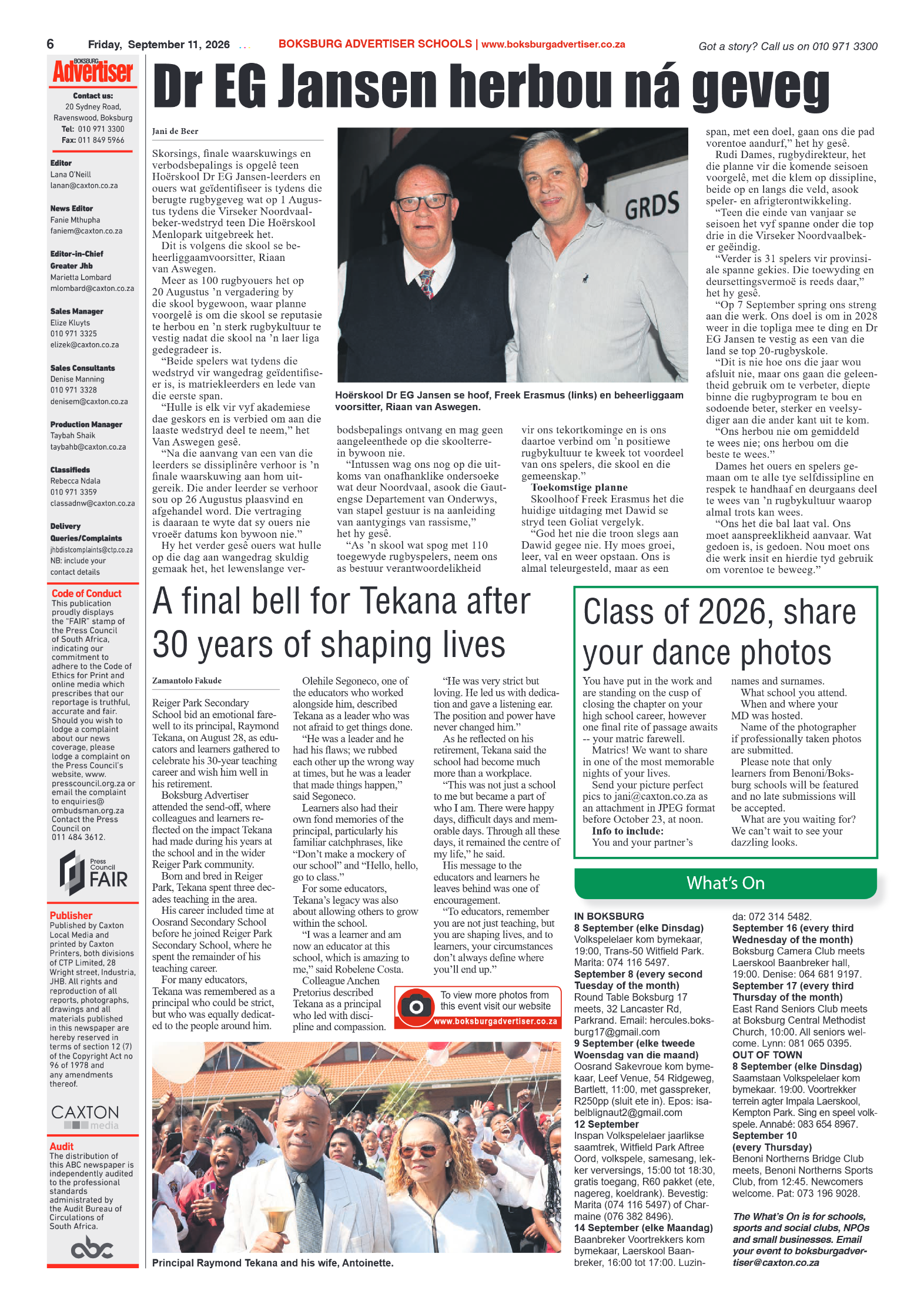 Boksburg Advertiser 11 September 2026 page 8