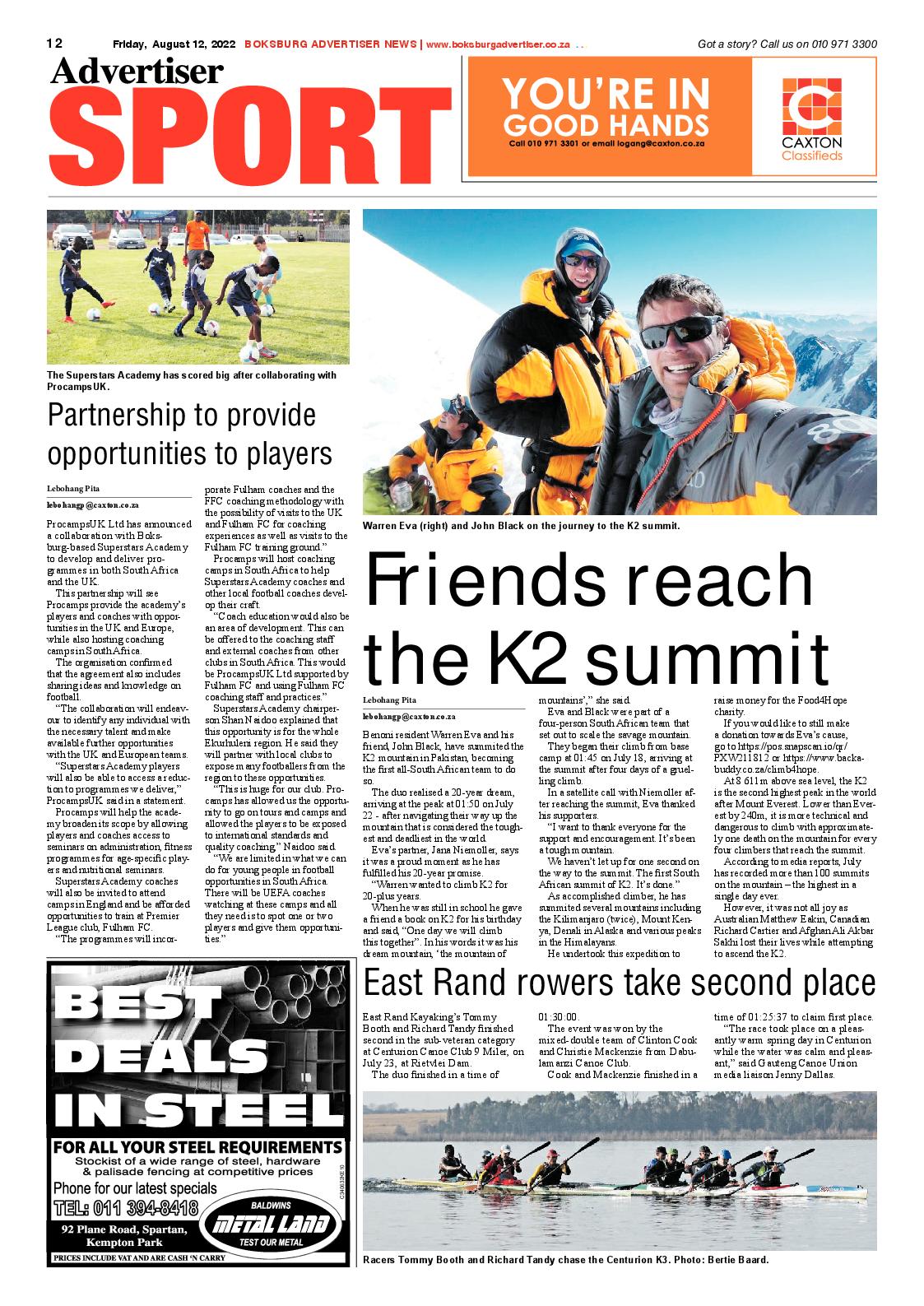 Boksburg Advertiser 12 August 2022 page 12