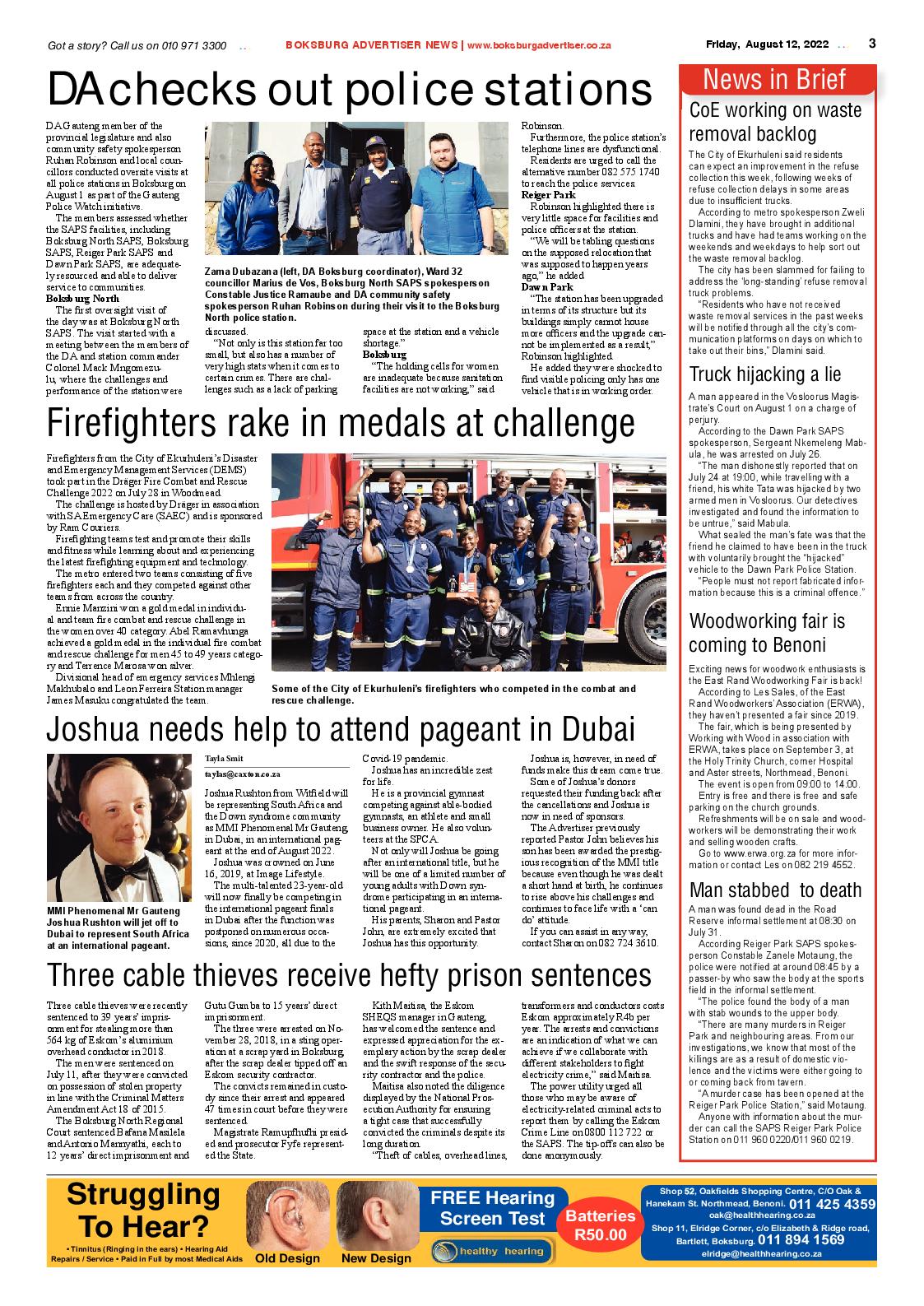 Boksburg Advertiser 12 August 2022 page 3