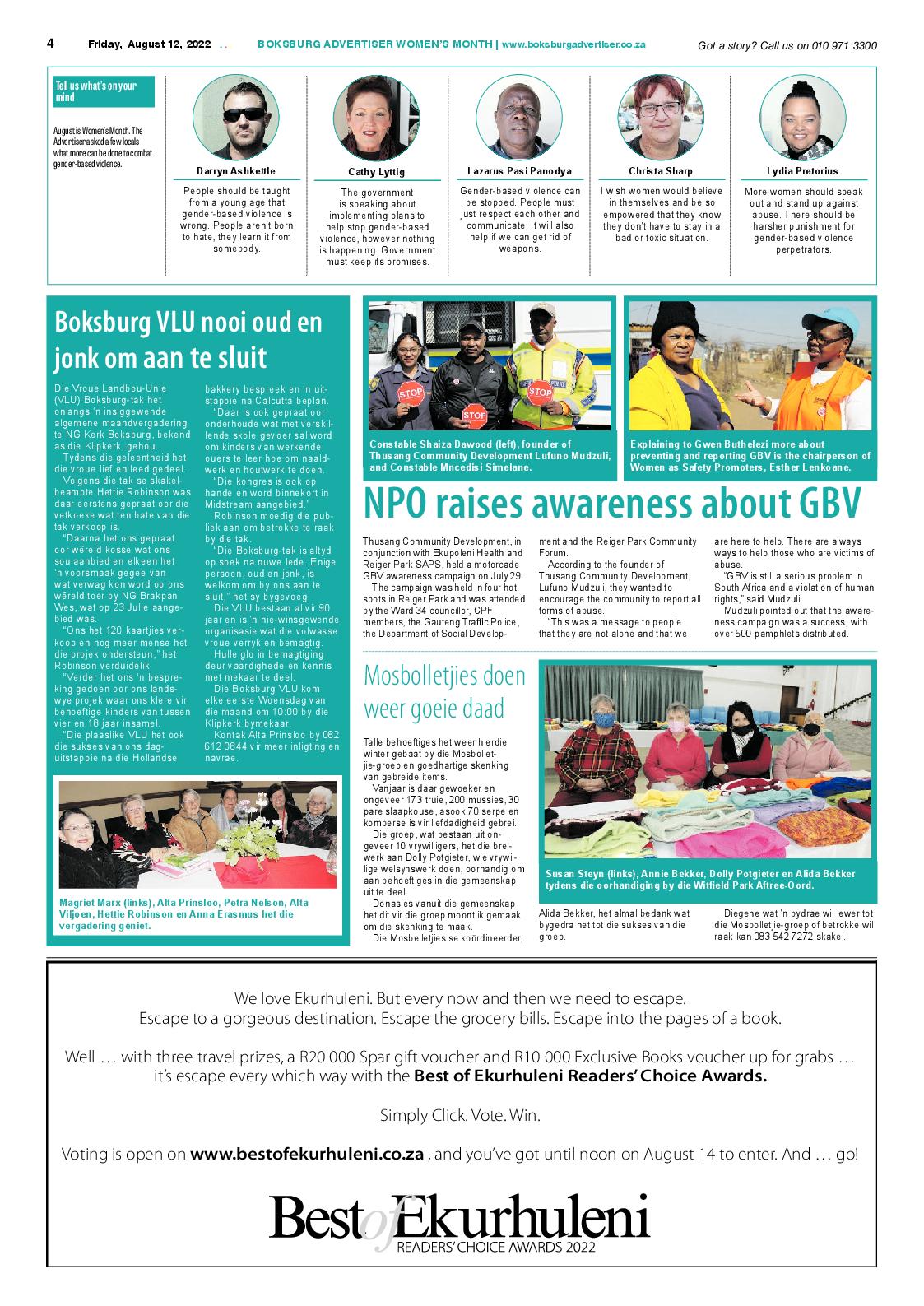 Boksburg Advertiser 12 August 2022 page 4