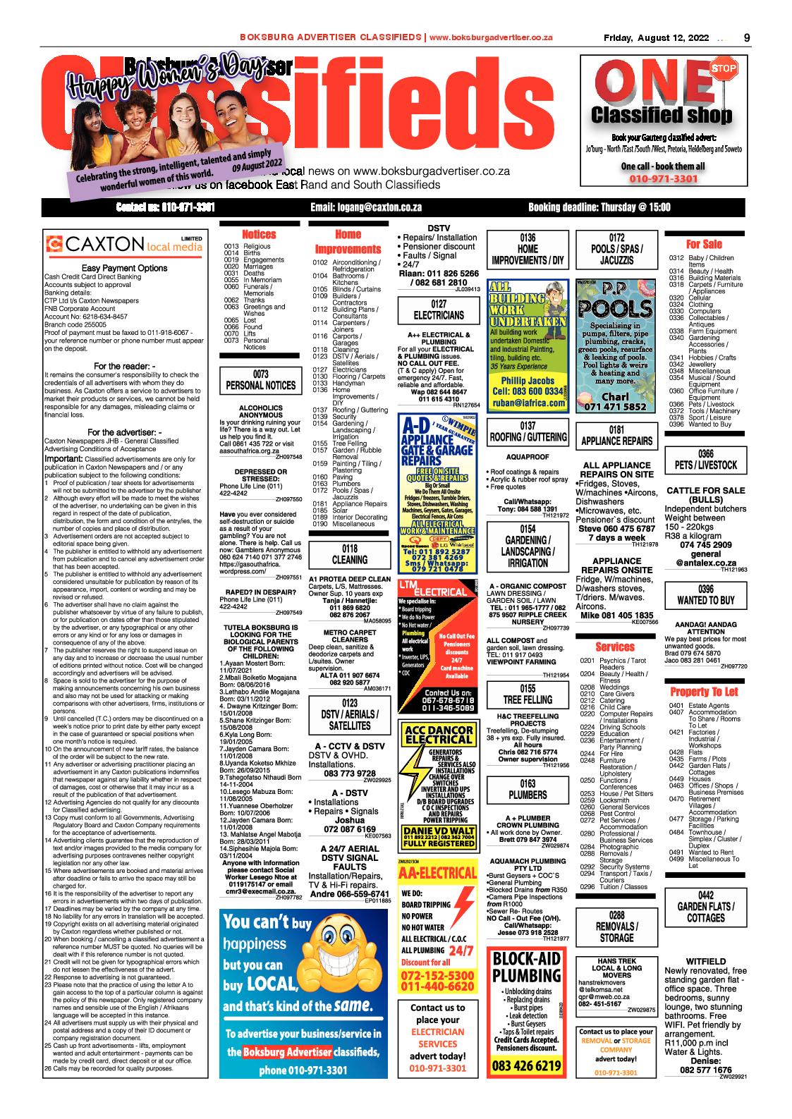 Boksburg Advertiser 12 August 2022 page 9