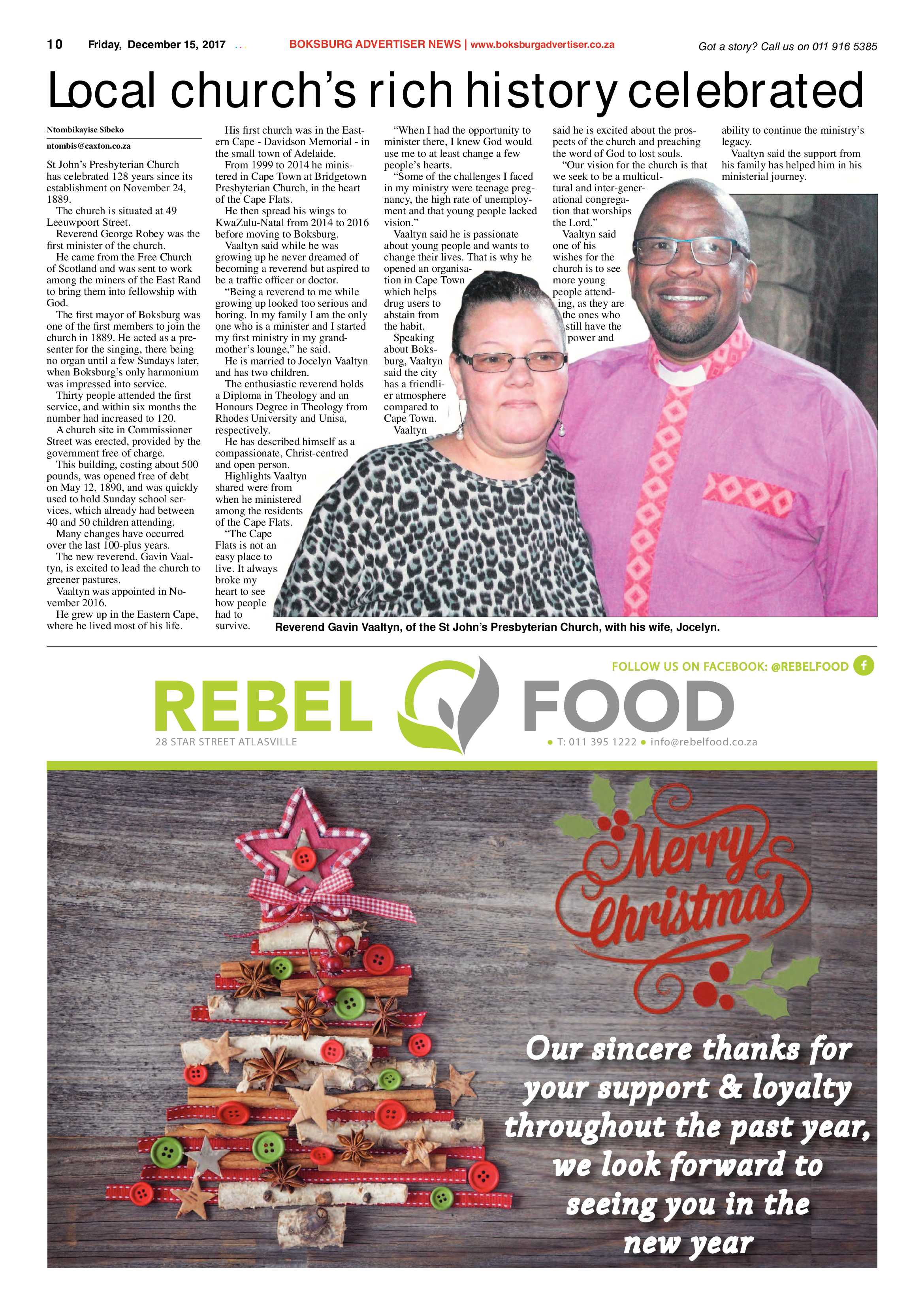 Boksburg Advertiser 12 December 2017 page 10