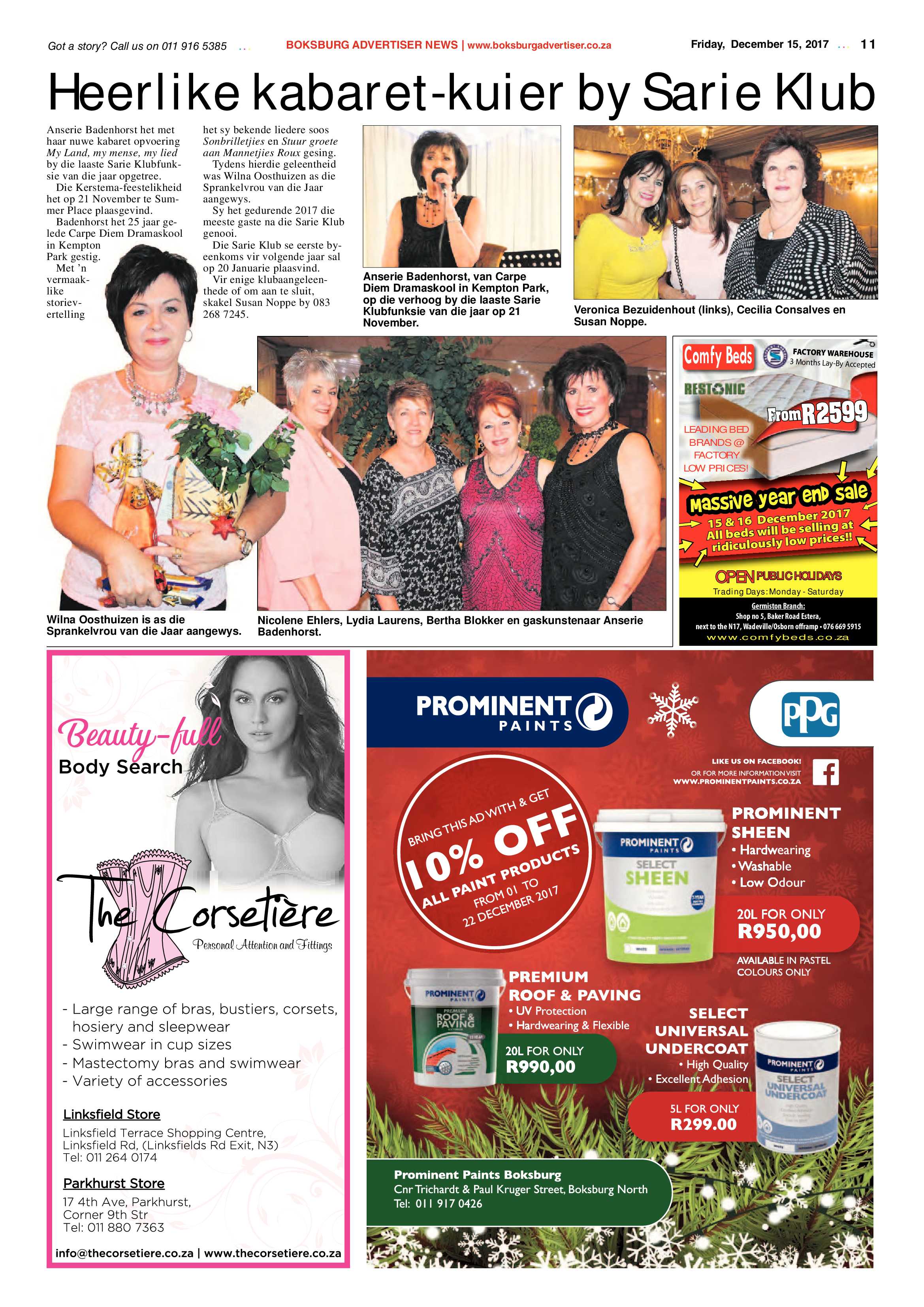 Boksburg Advertiser 12 December 2017 page 11
