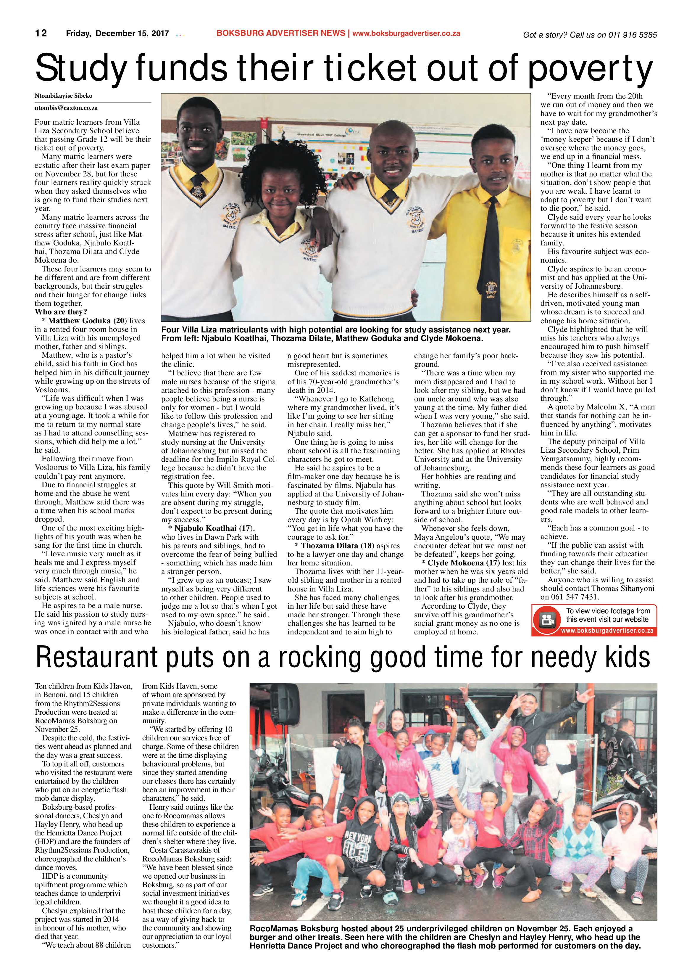 Boksburg Advertiser 12 December 2017 page 12