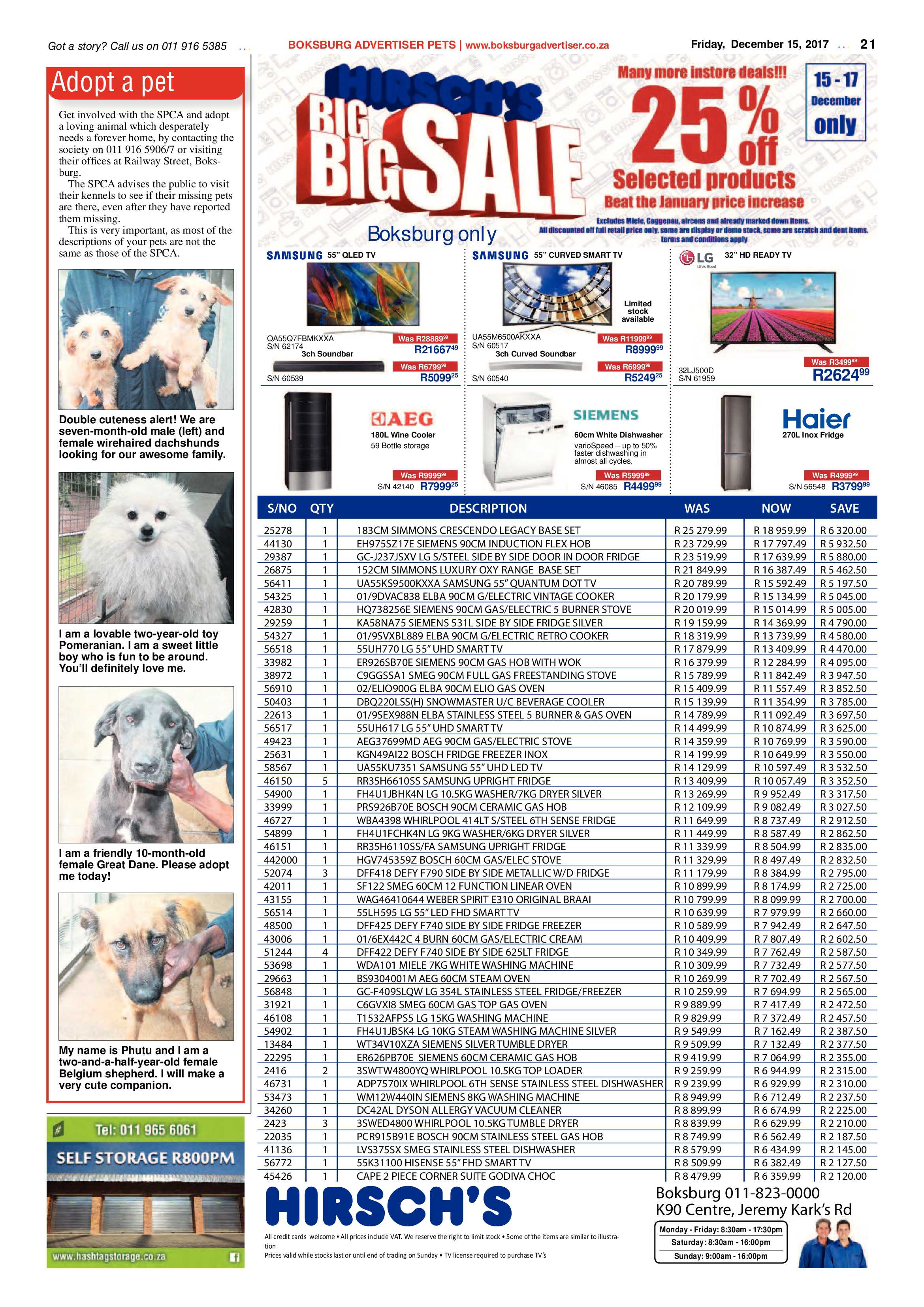 Boksburg Advertiser 12 December 2017 page 21