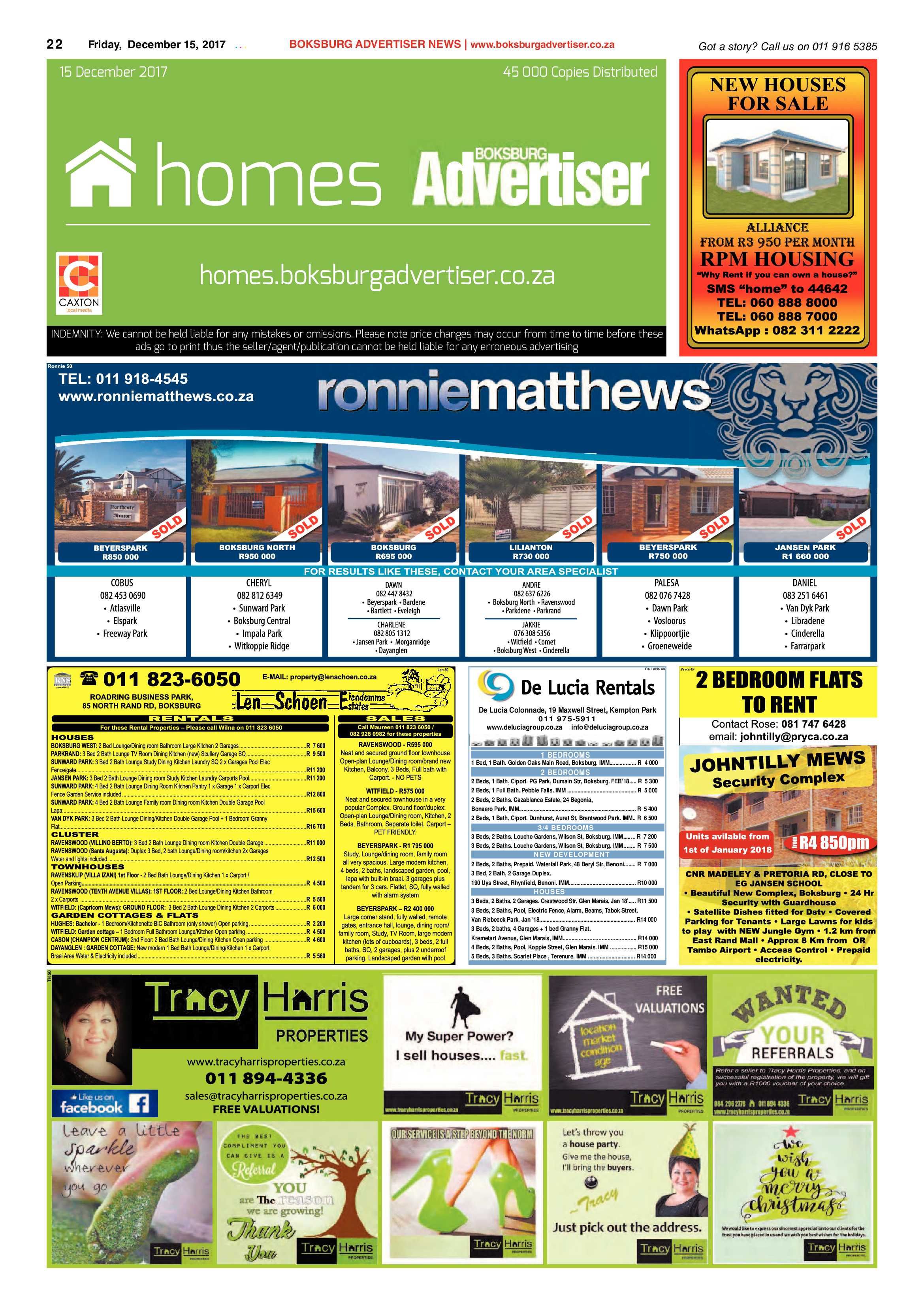 Boksburg Advertiser 12 December 2017 page 22