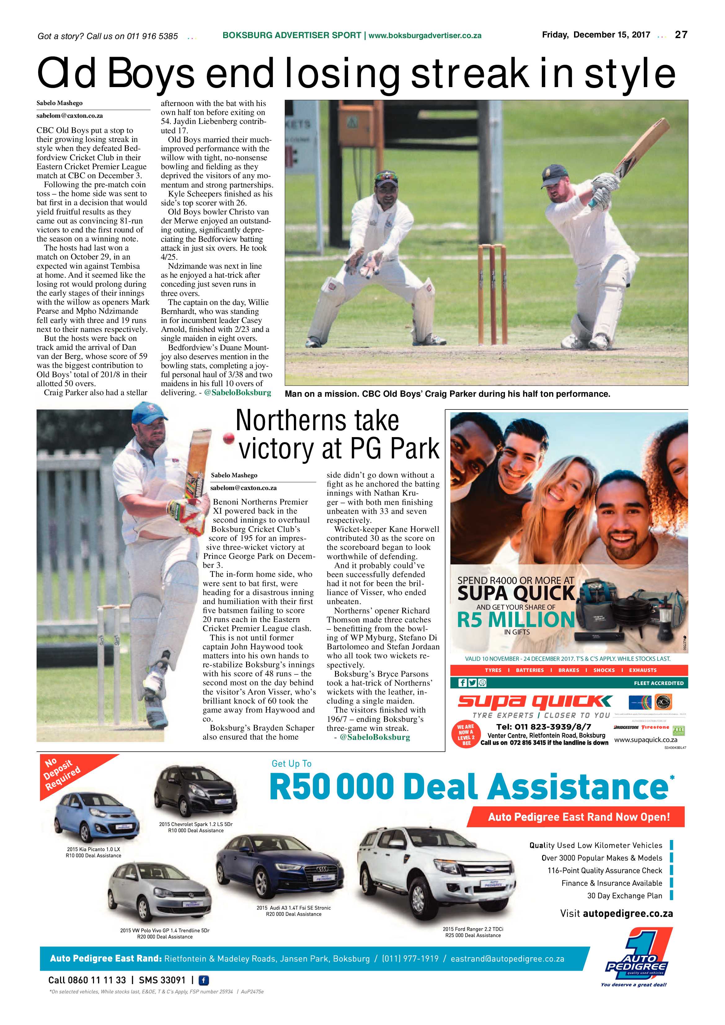 Boksburg Advertiser 12 December 2017 page 27