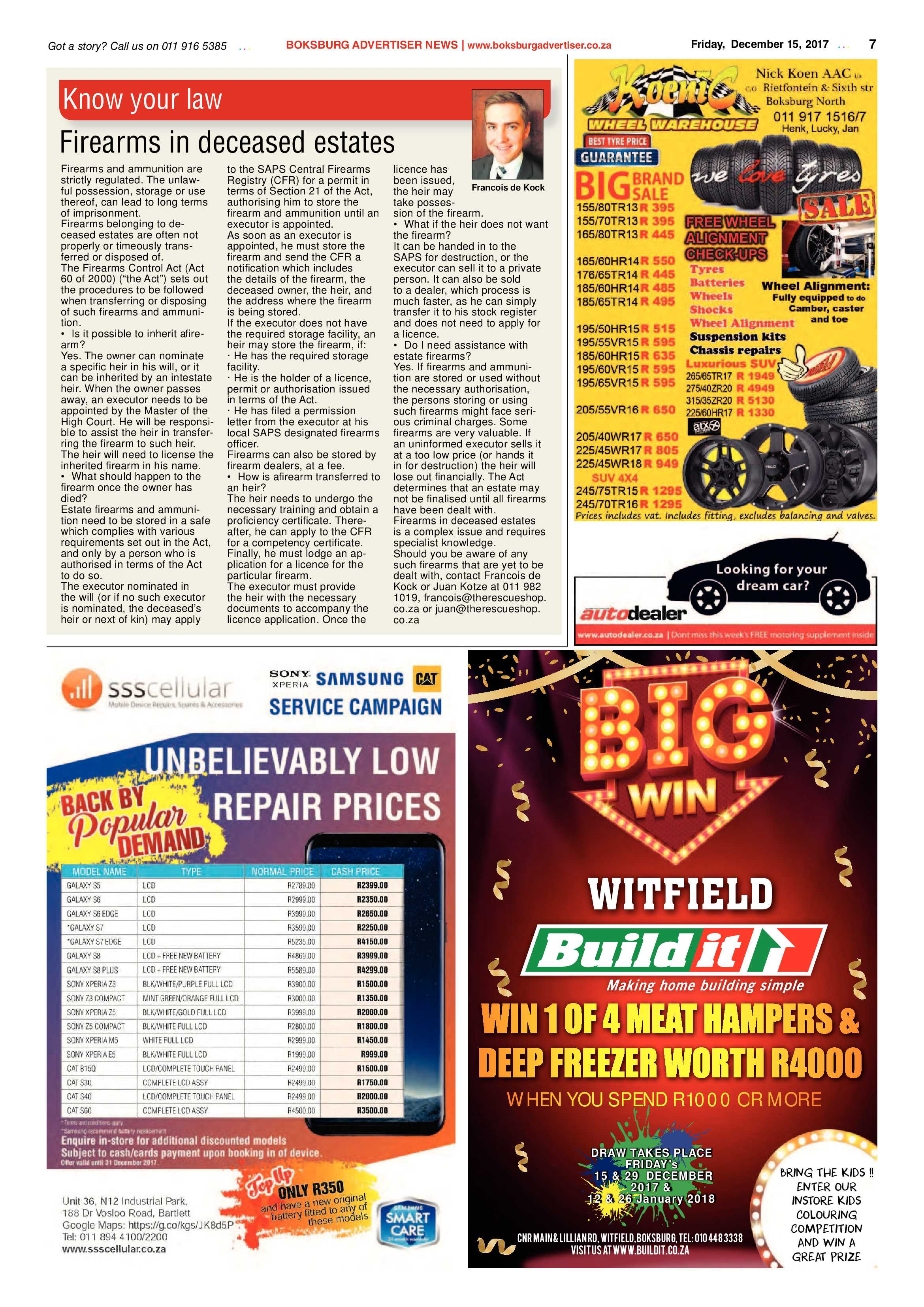 Boksburg Advertiser 12 December 2017 page 7
