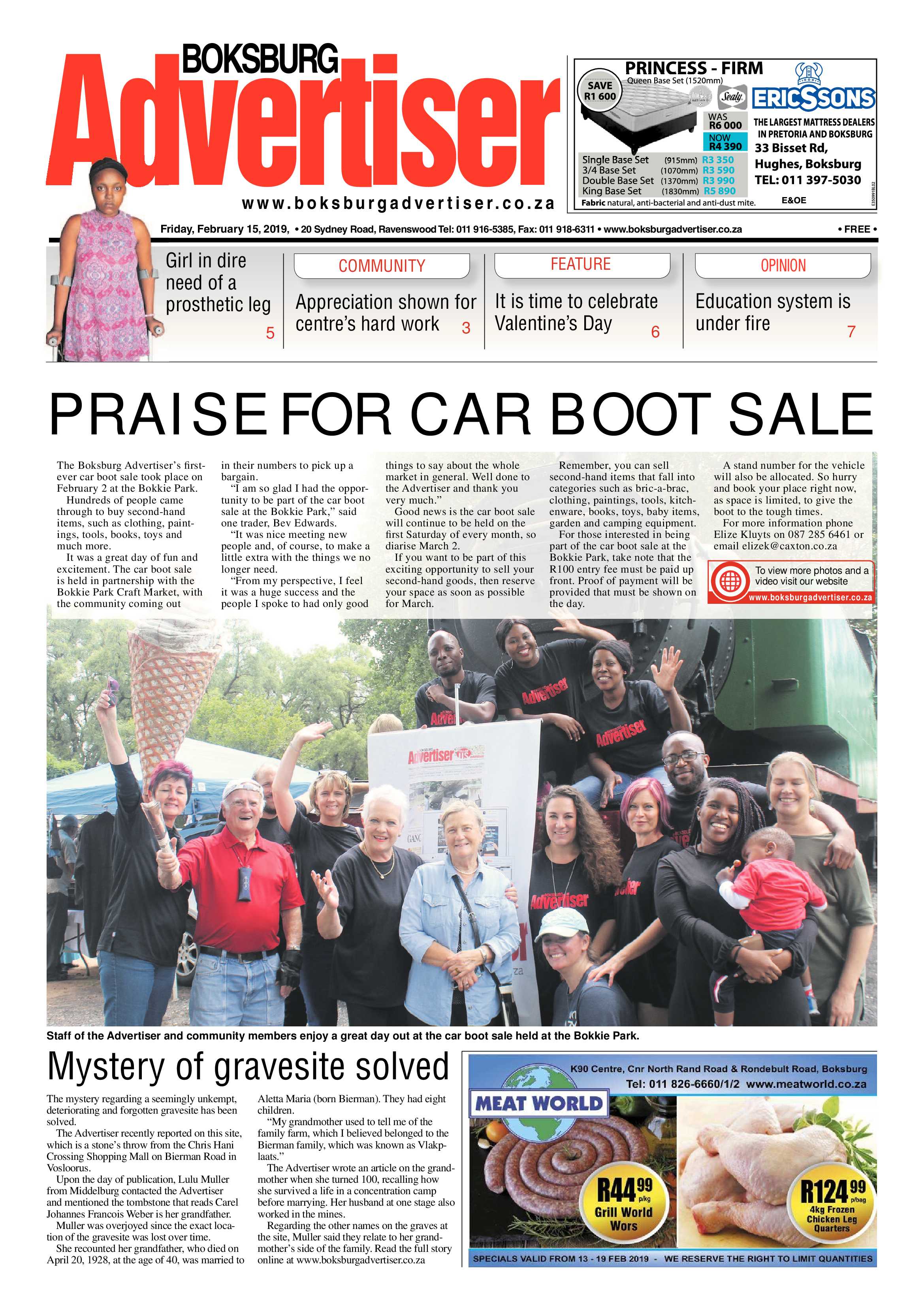 Boksburg Advertiser 12 February 2019 page 1