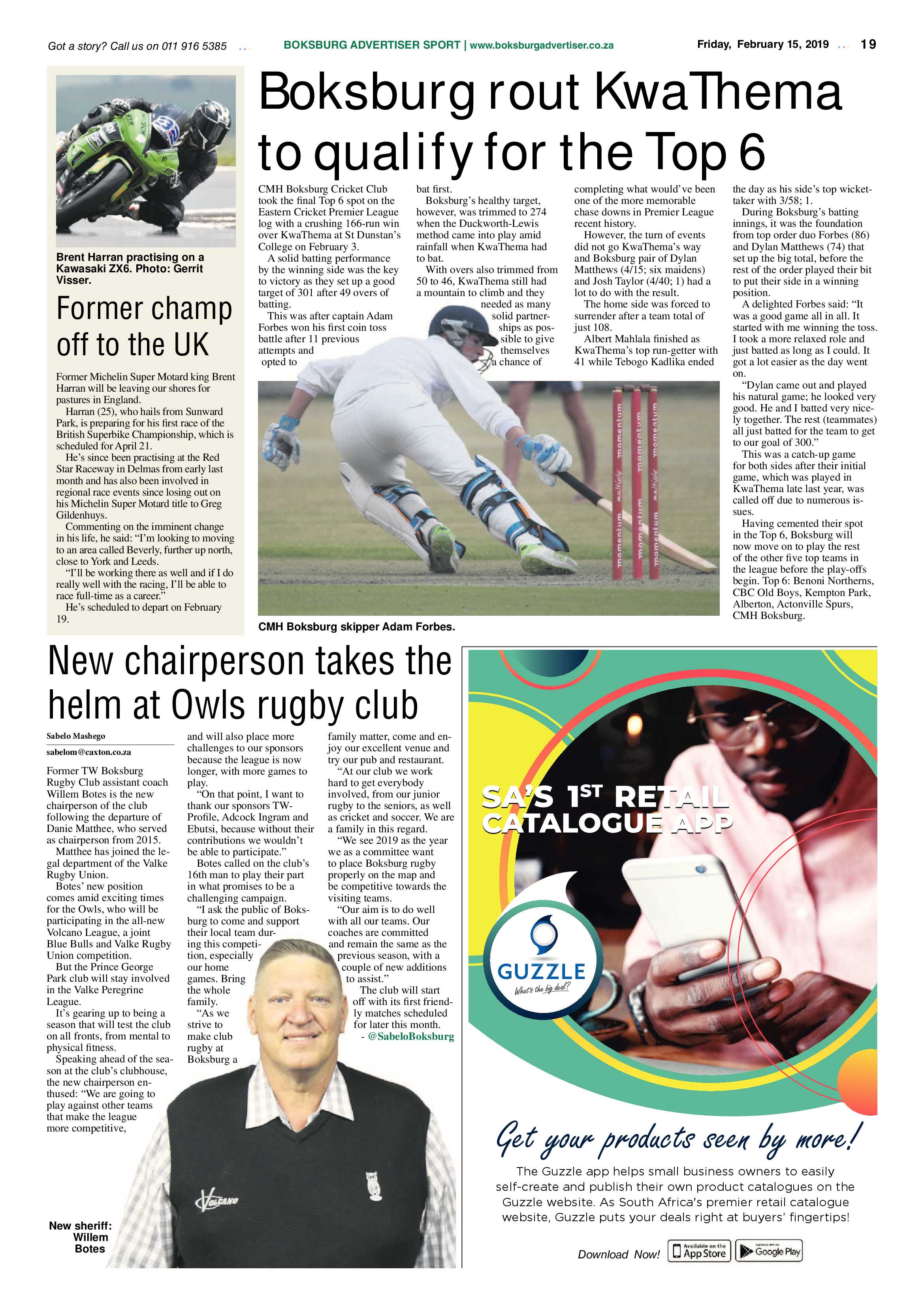 Boksburg Advertiser 12 February 2019 page 19