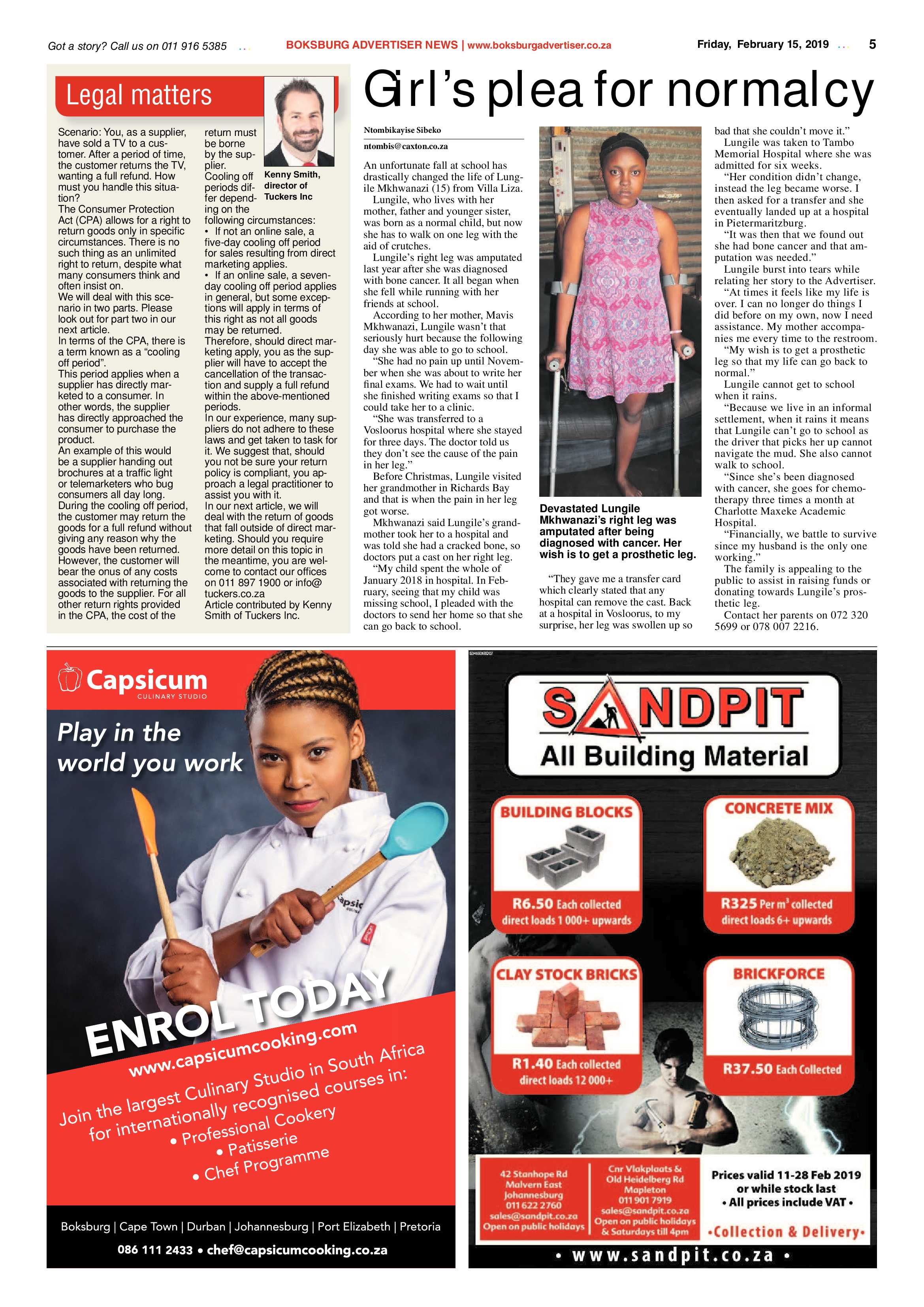 Boksburg Advertiser 12 February 2019 page 5