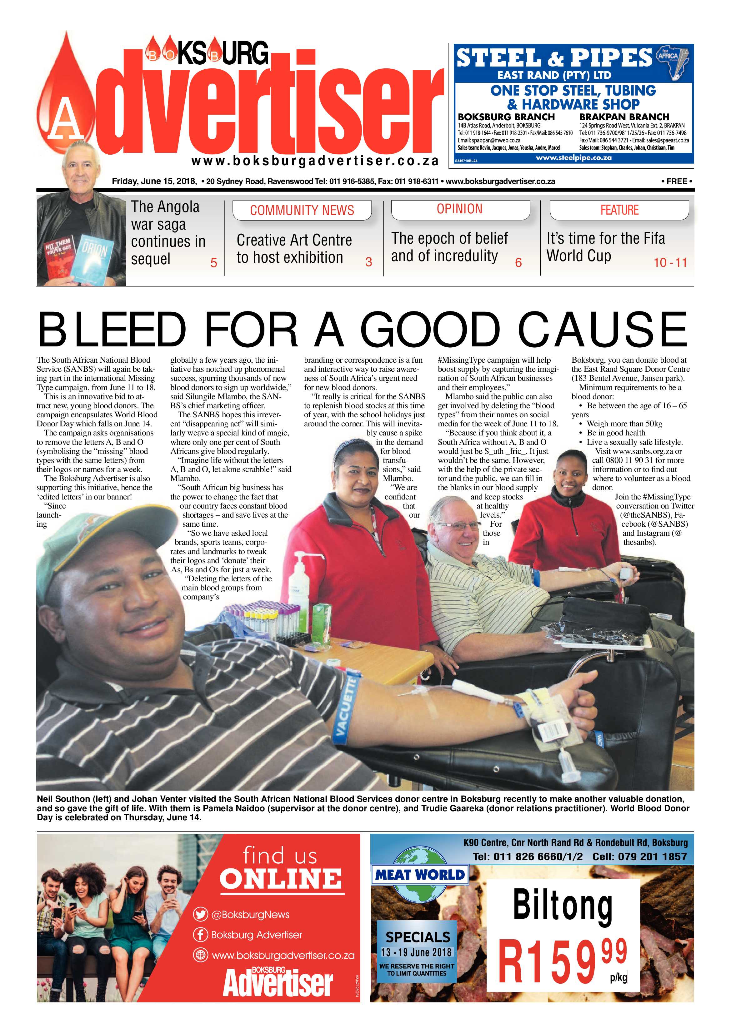 Boksburg Advertiser 12 June 2018 page 1