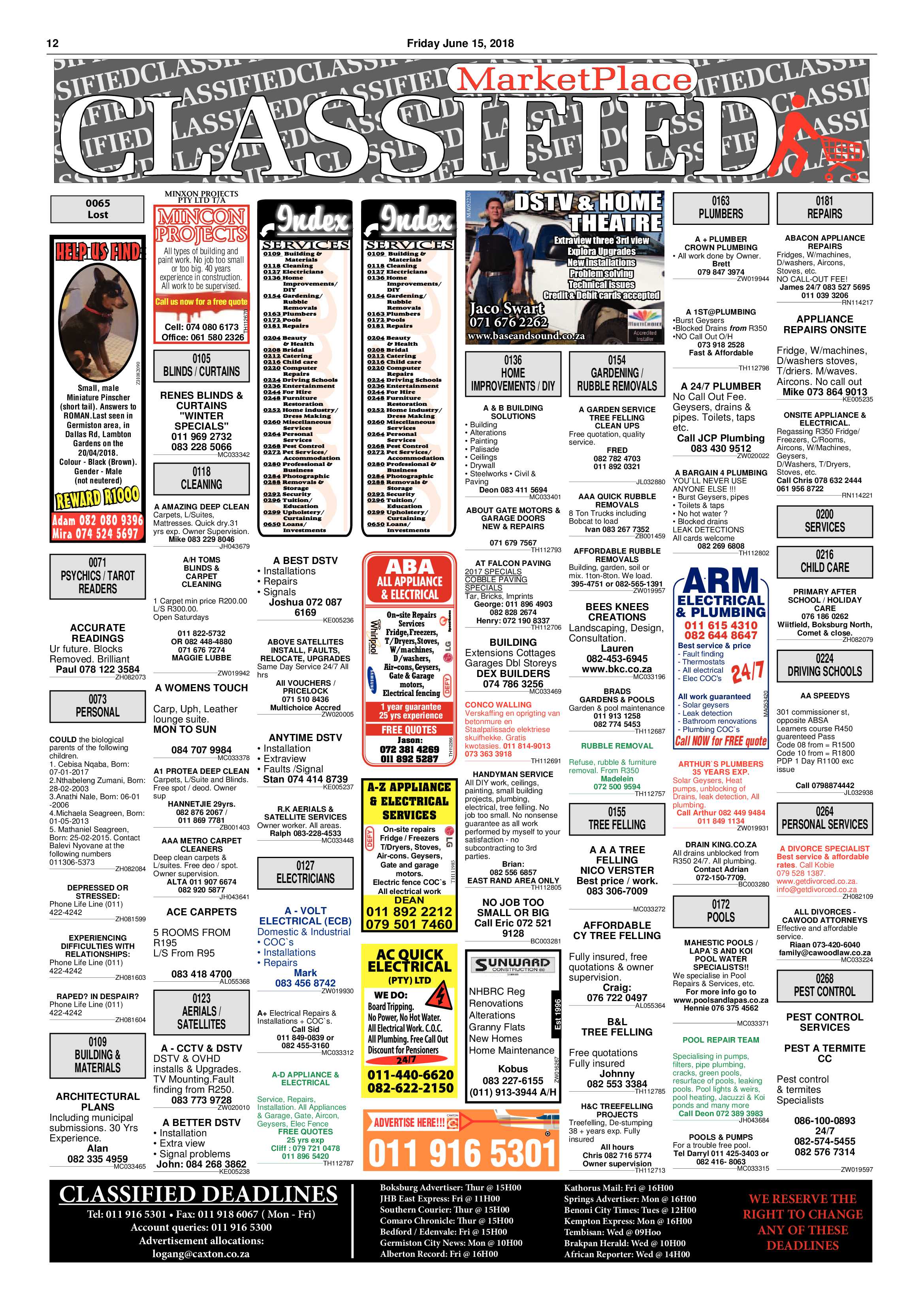 Boksburg Advertiser 12 June 2018 page 12
