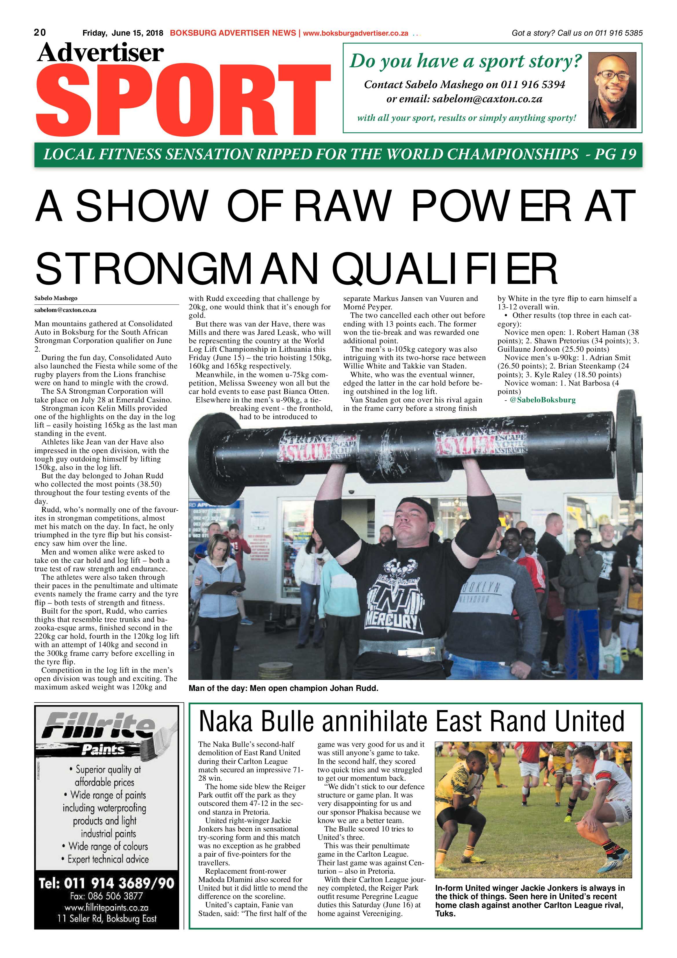 Boksburg Advertiser 12 June 2018 page 20