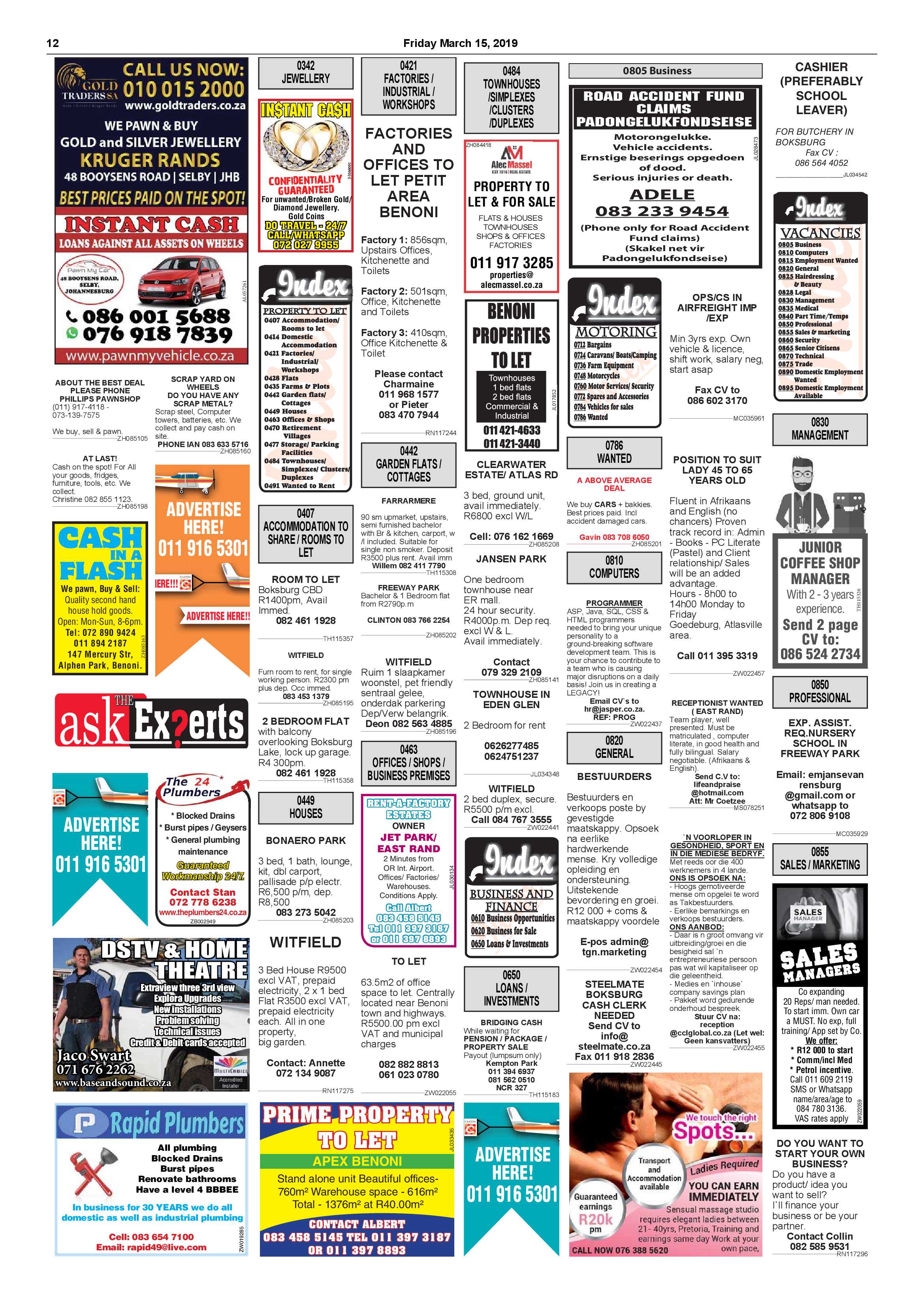 Boksburg Advertiser 12 March 2019 page 12