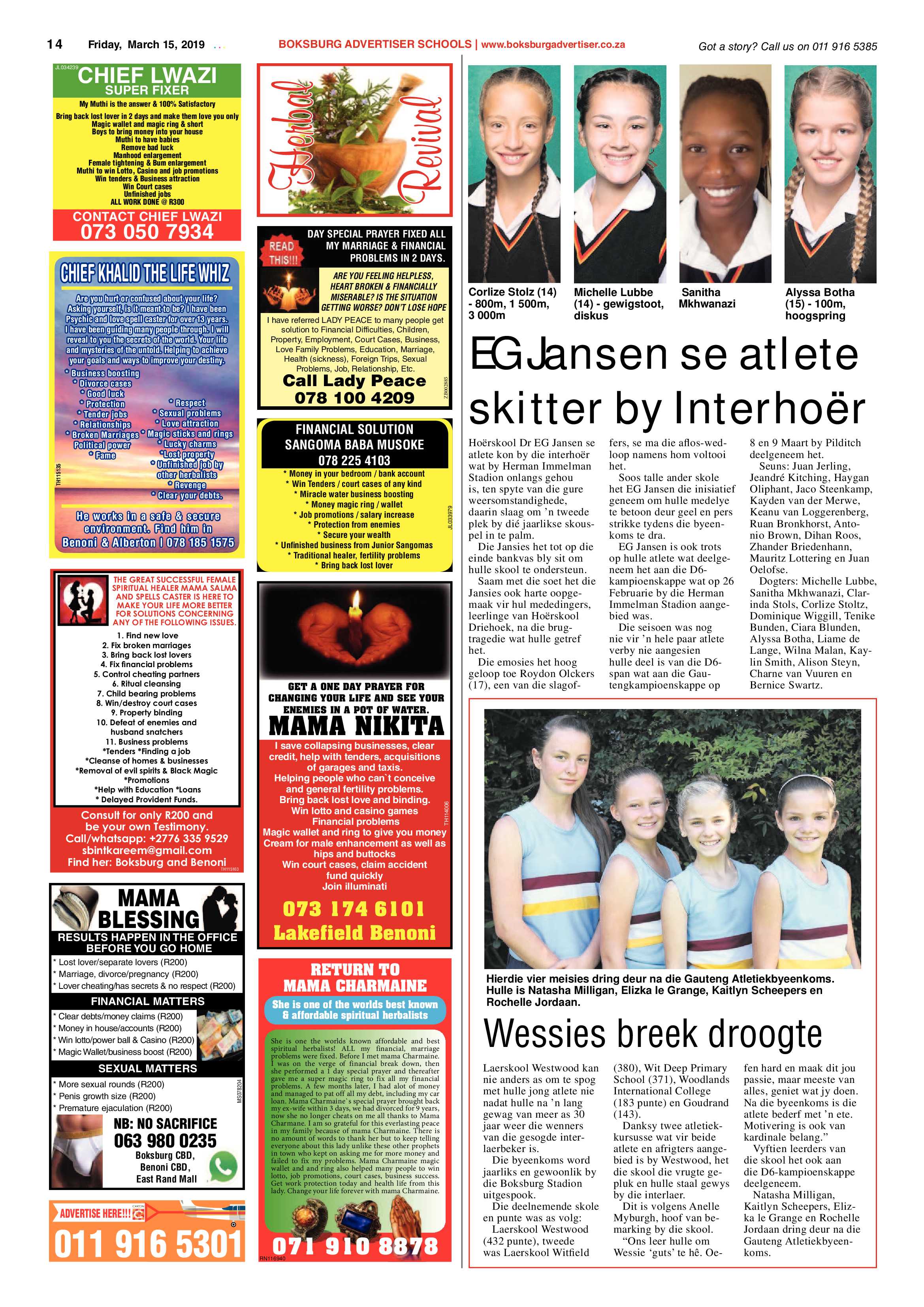 Boksburg Advertiser 12 March 2019 page 14