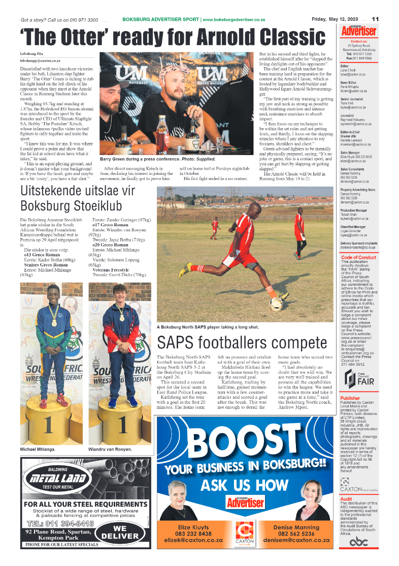 Boksburg Advertiser 12 May 2023 page 11