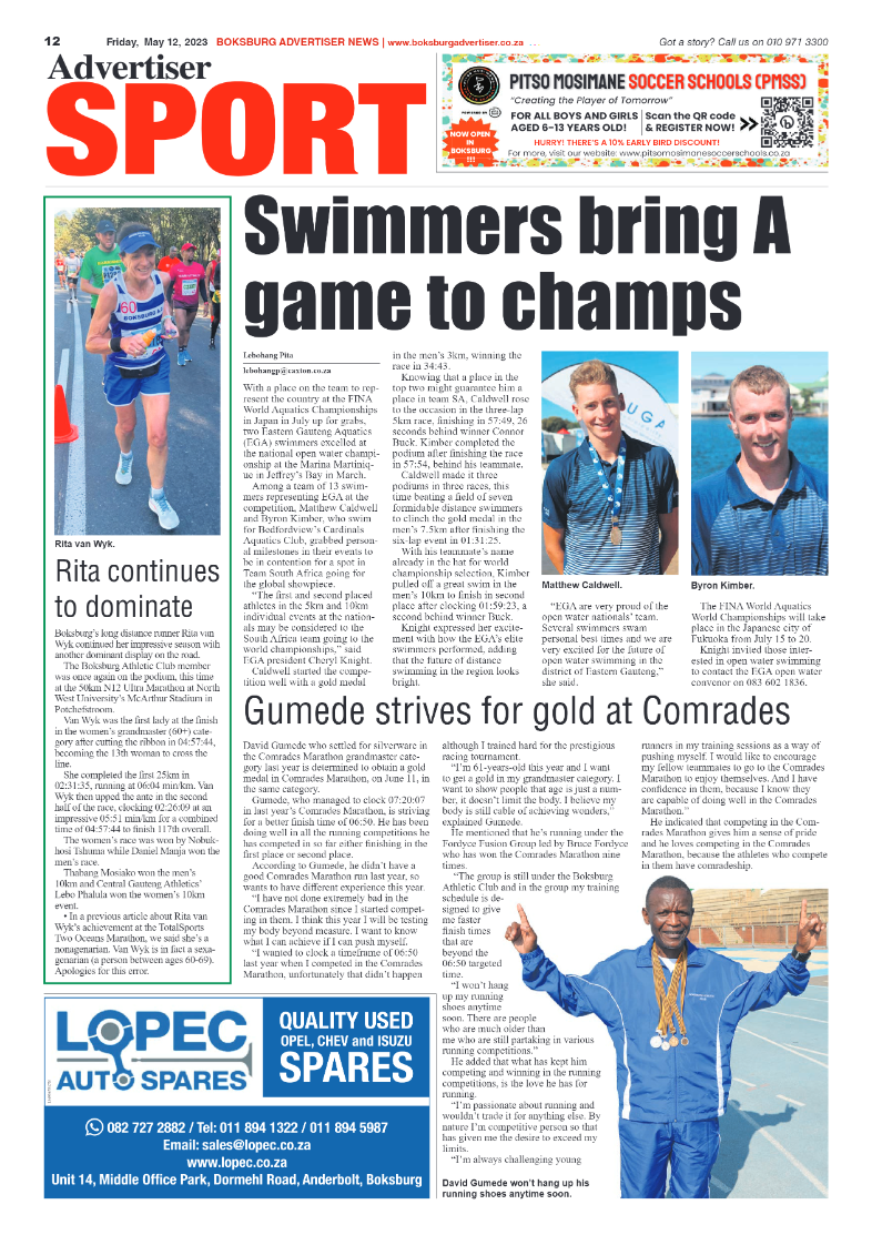 Boksburg Advertiser 12 May 2023 page 12