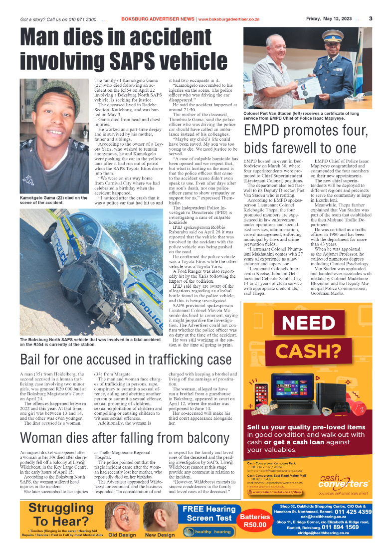 Boksburg Advertiser 12 May 2023 page 3