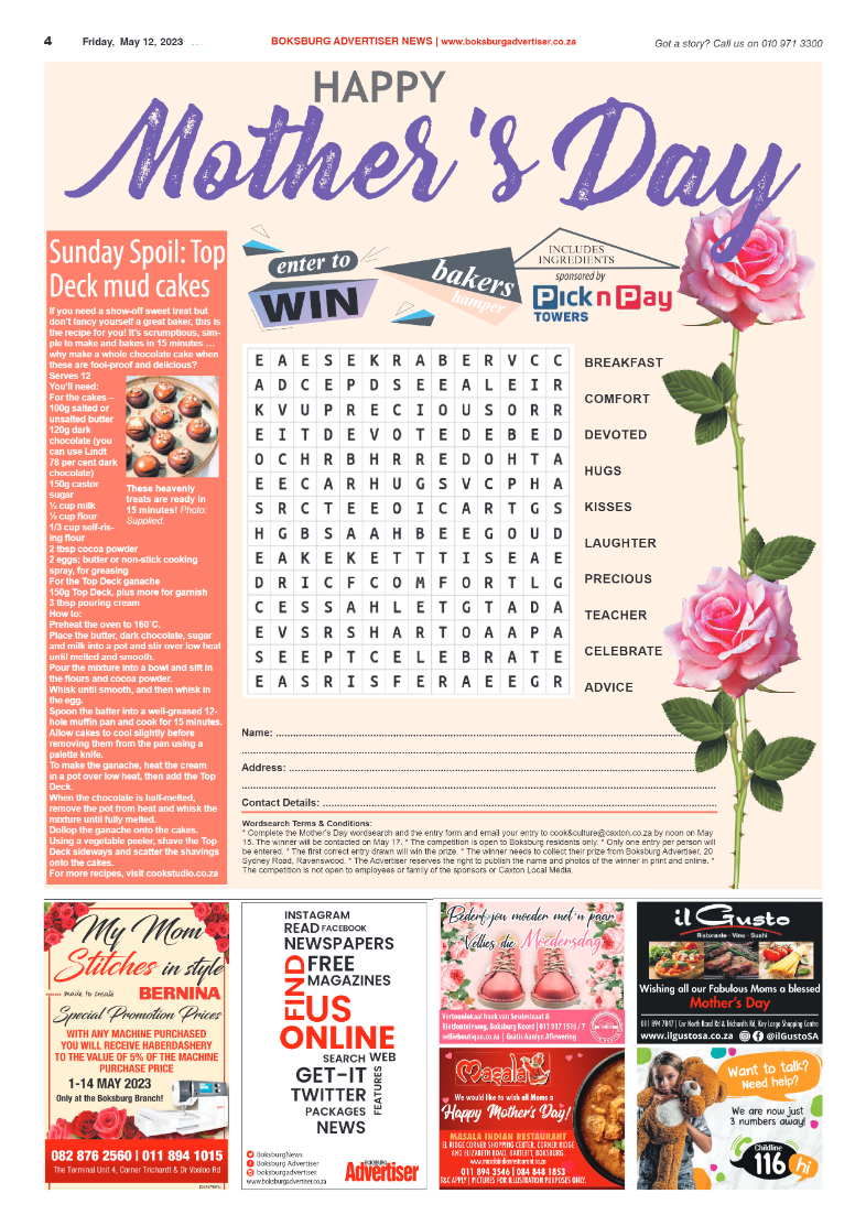 Boksburg Advertiser 12 May 2023 page 4