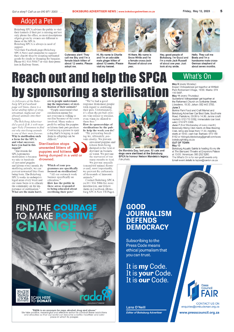 Boksburg Advertiser 12 May 2023 page 5