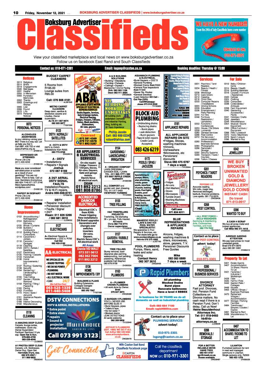 Boksburg Advertiser 12 November 2021 page 10