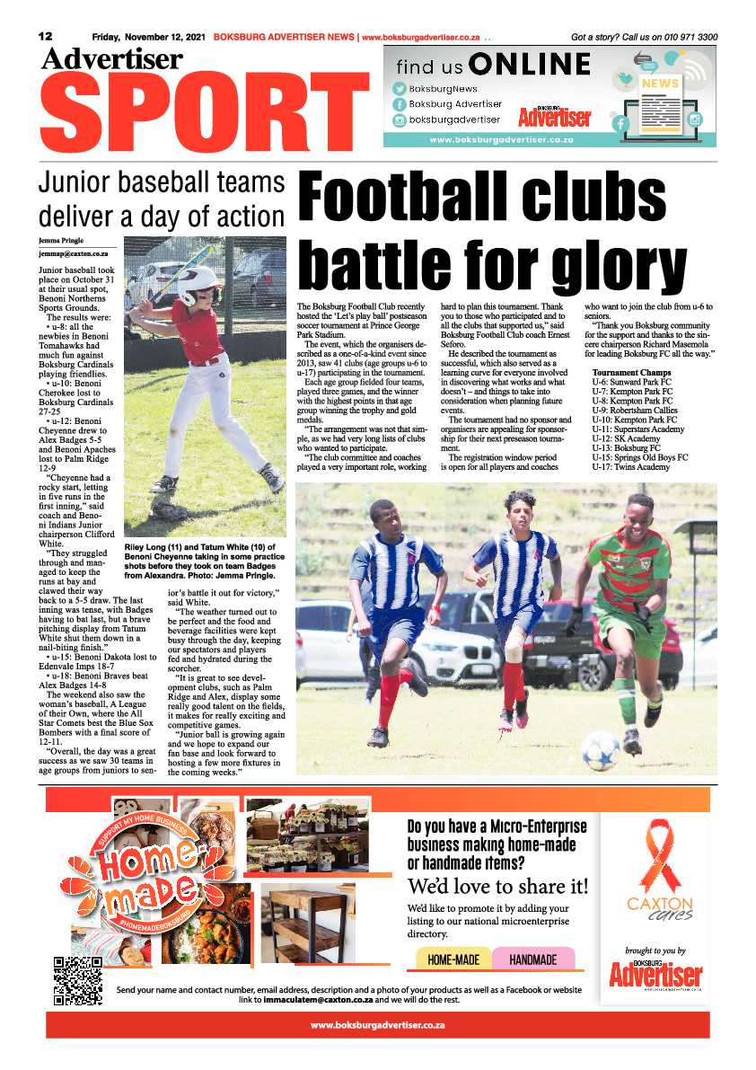 Boksburg Advertiser 12 November 2021 page 12