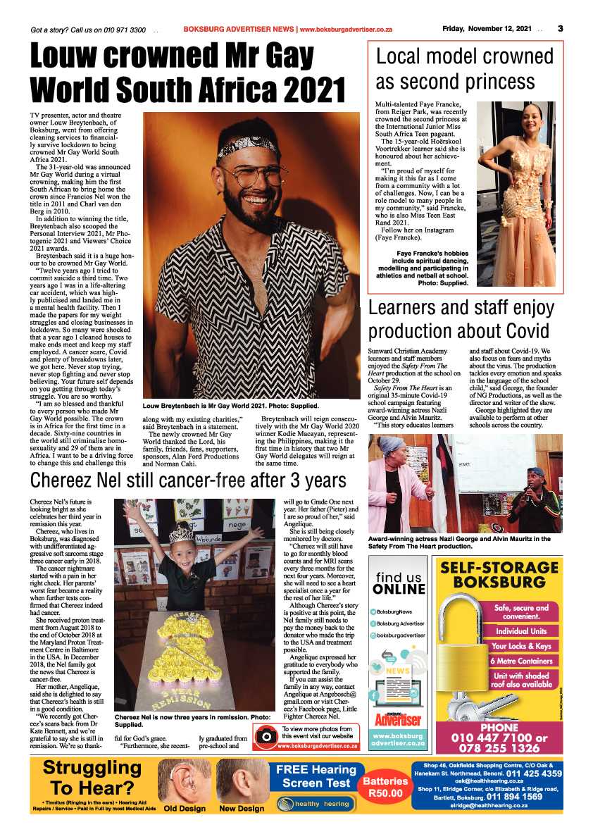Boksburg Advertiser 12 November 2021 page 3