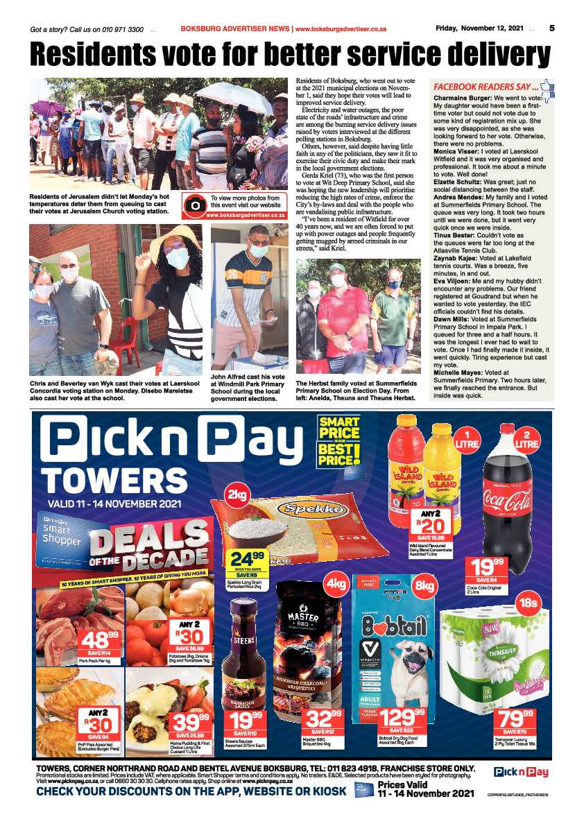 Boksburg Advertiser 12 November 2021 page 5