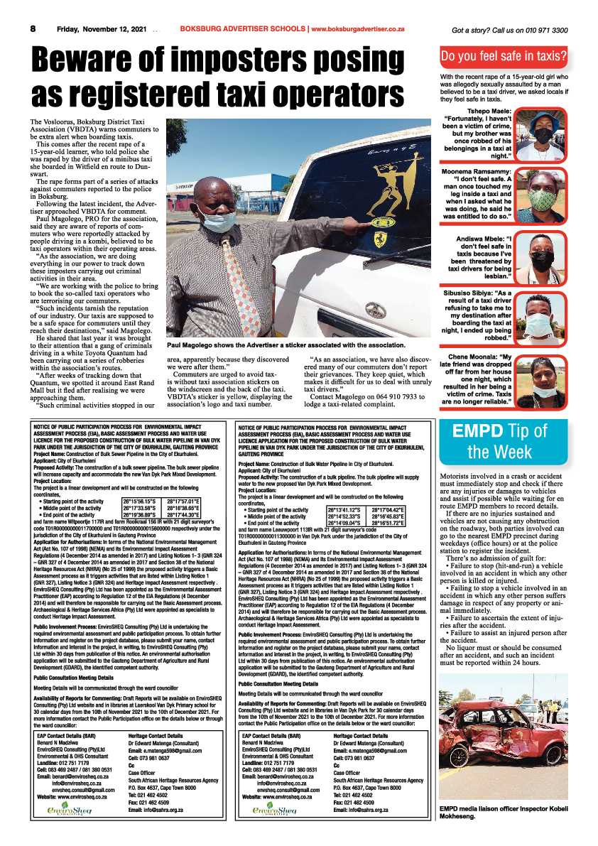 Boksburg Advertiser 12 November 2021 page 8