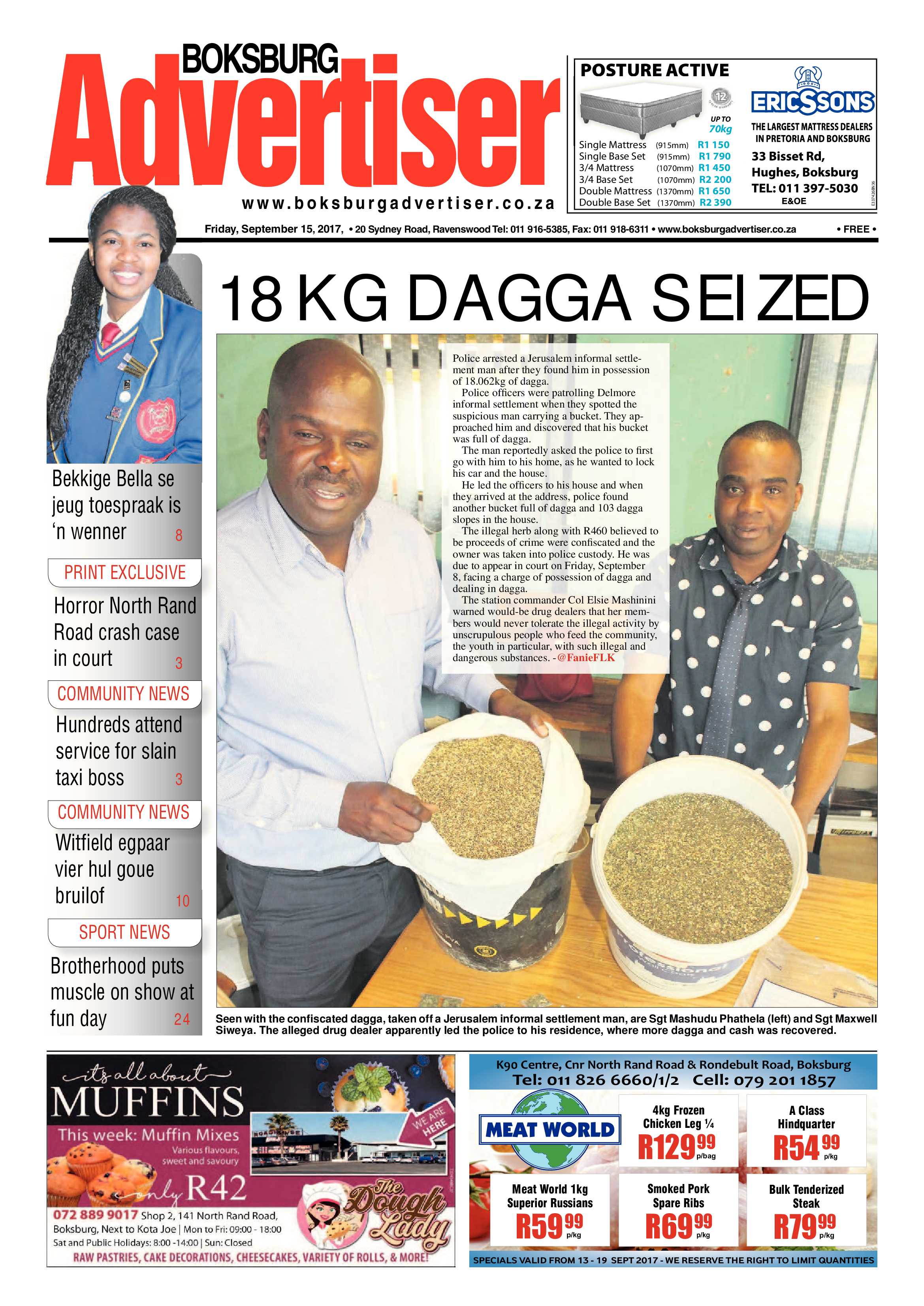 Boksburg Advertiser 12 September 2017 page 1