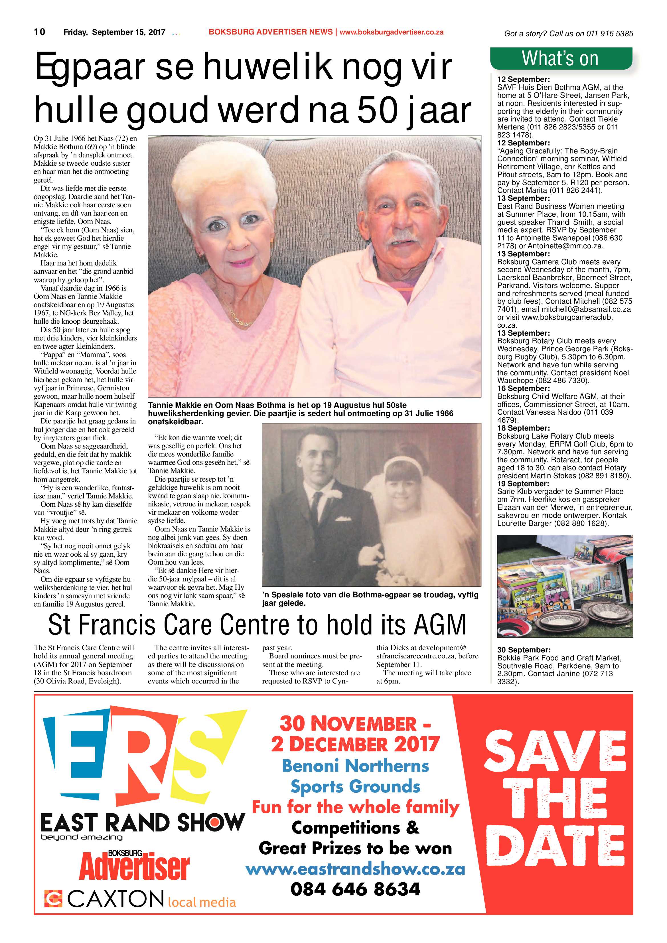 Boksburg Advertiser 12 September 2017 page 10