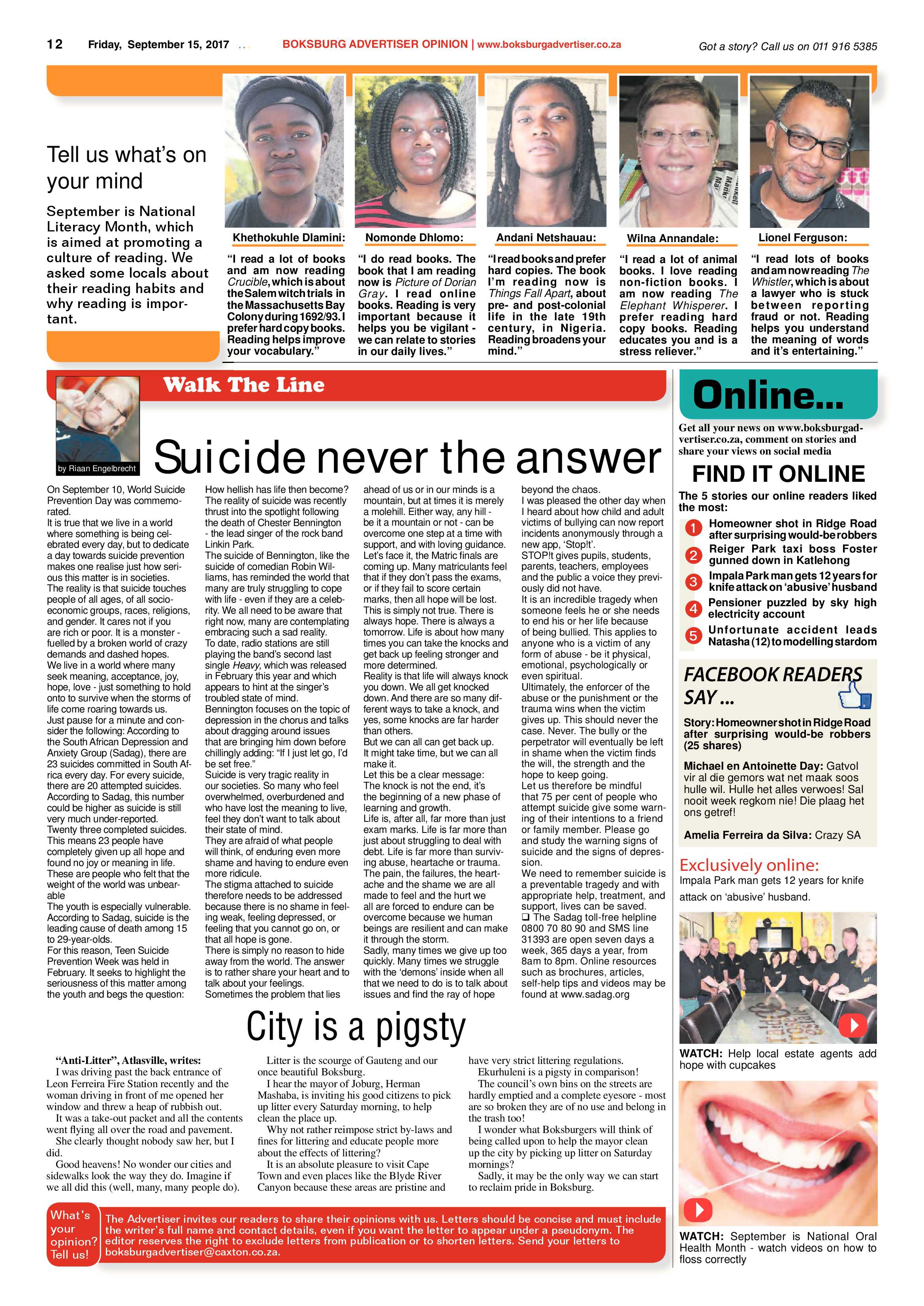 Boksburg Advertiser 12 September 2017 page 12