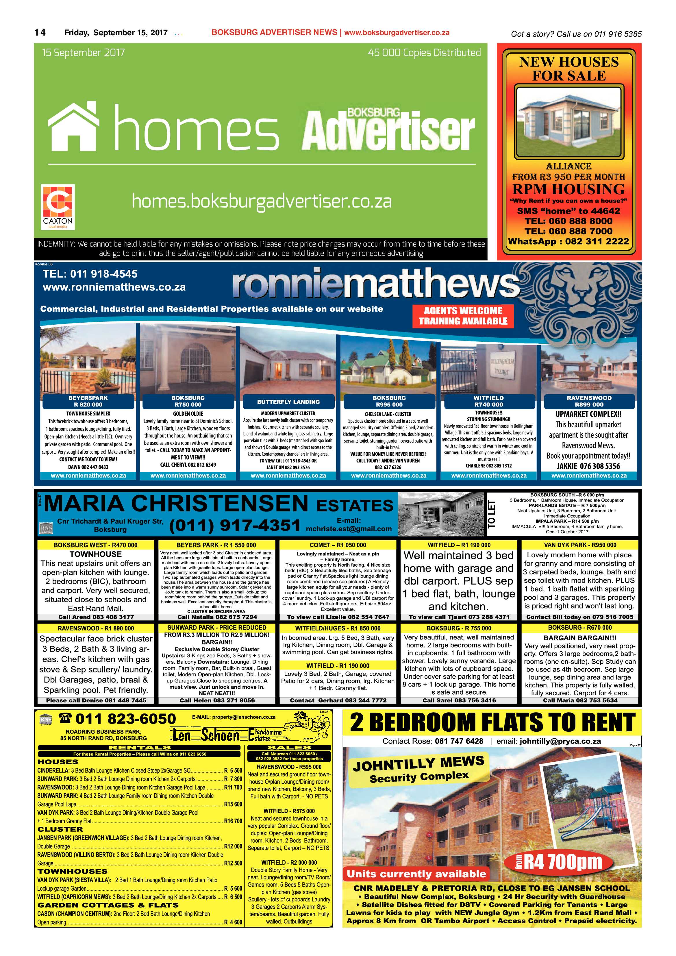 Boksburg Advertiser 12 September 2017 page 14