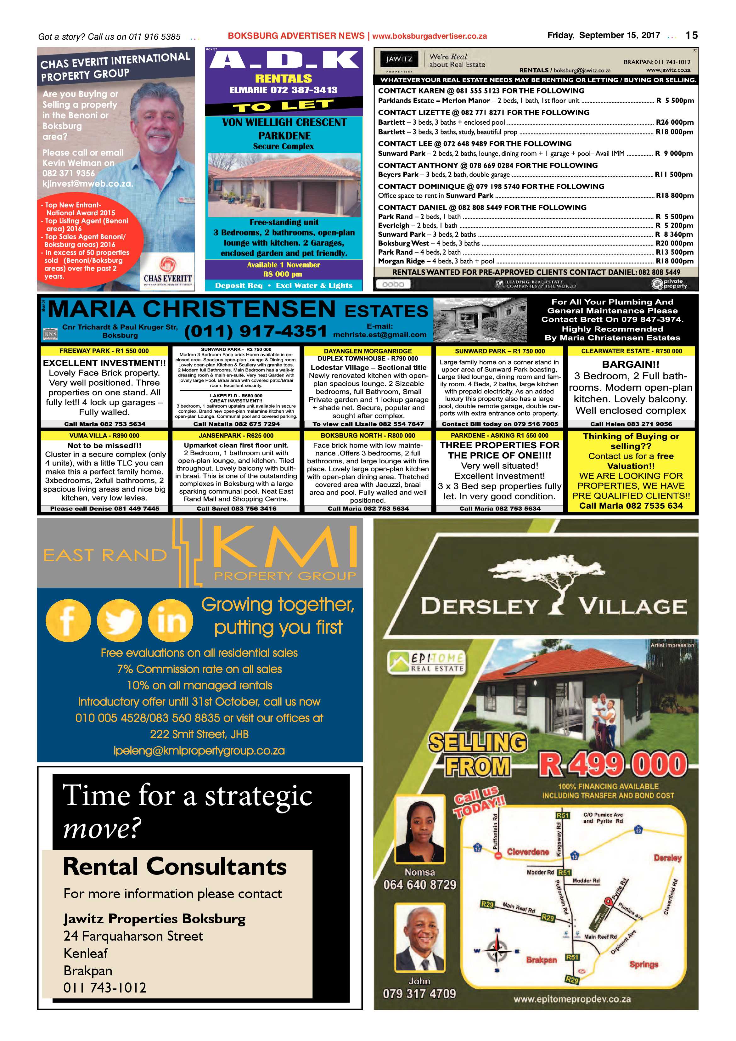 Boksburg Advertiser 12 September 2017 page 15